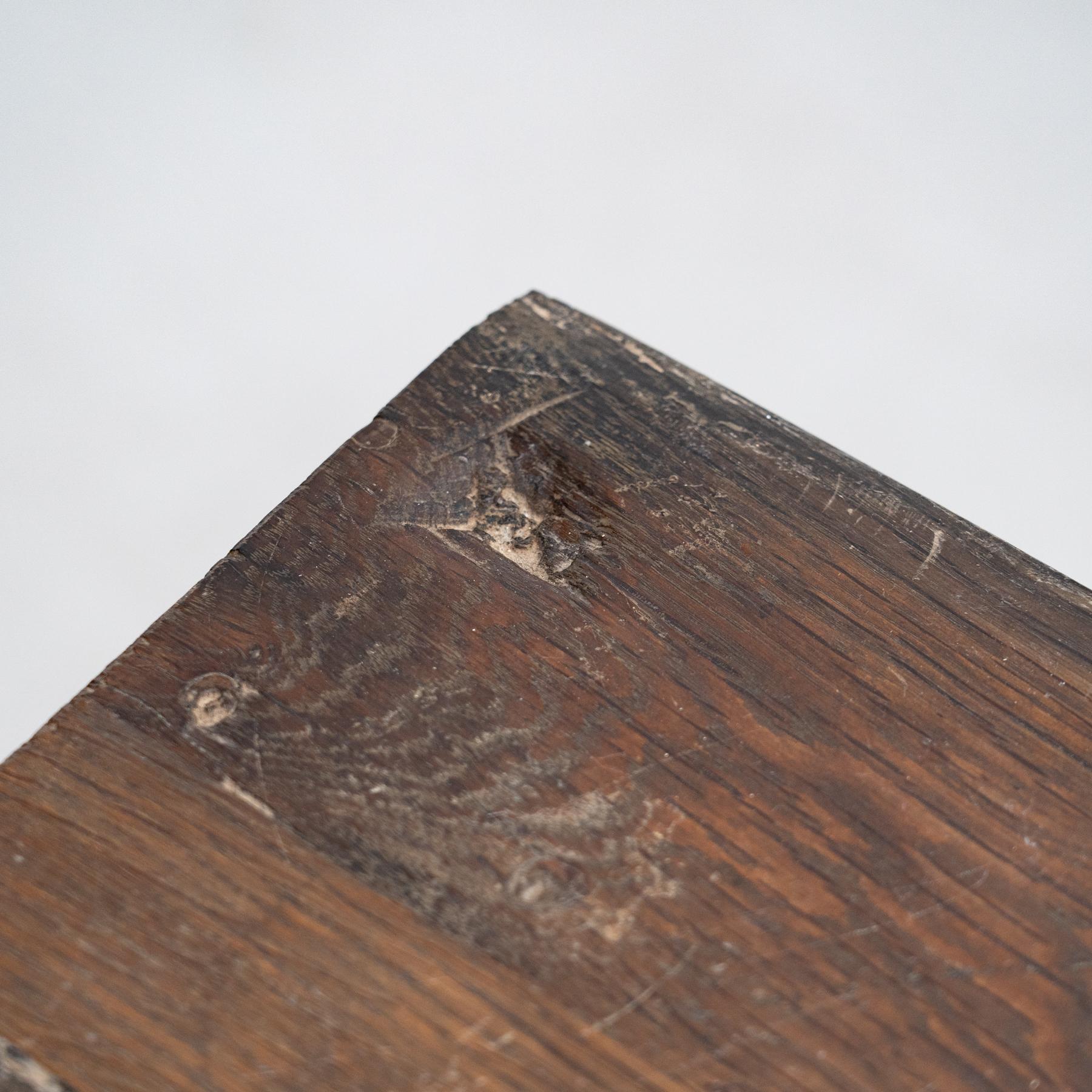 Early 20th Century Rustic French Side Table in Wood For Sale 8