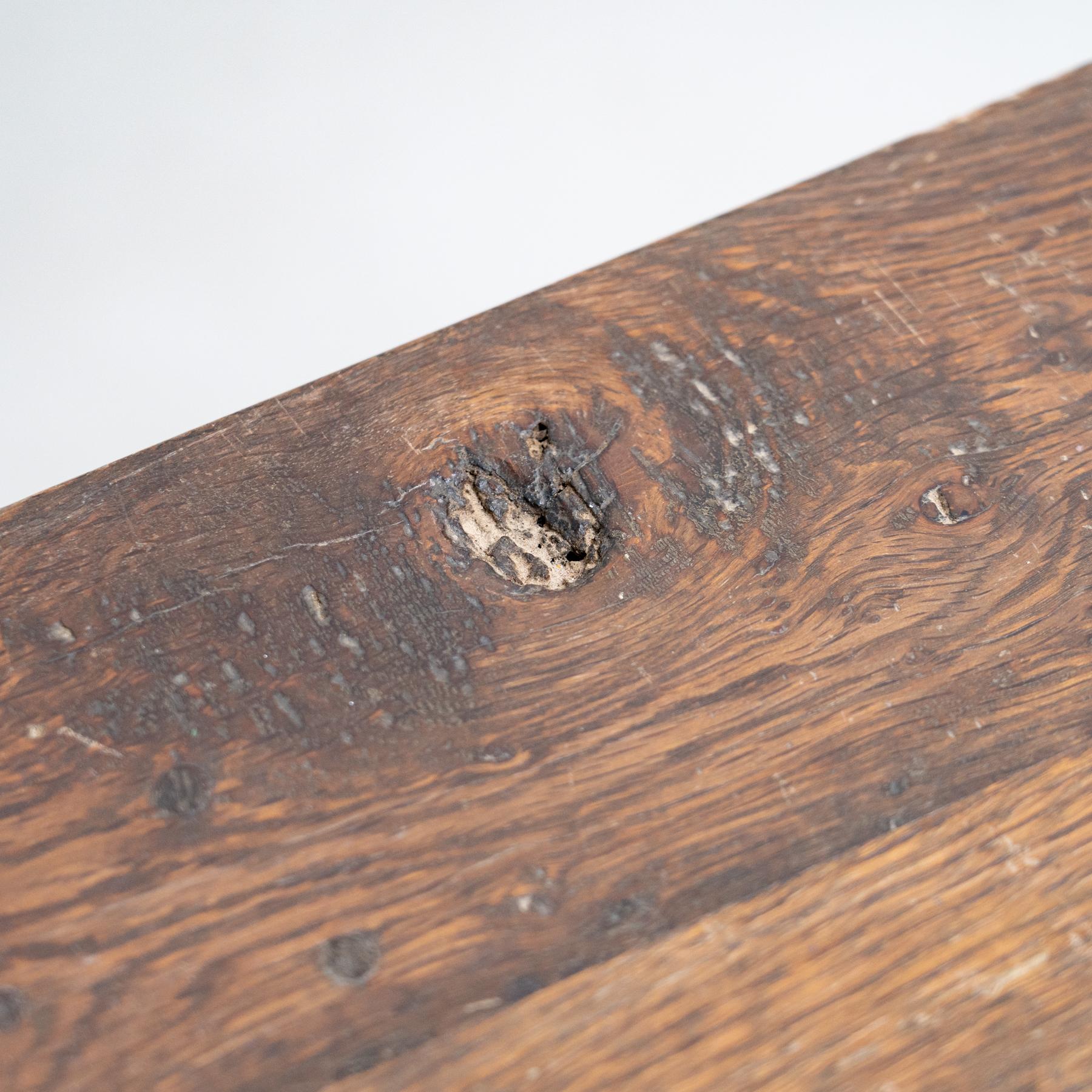 Early 20th Century Rustic French Side Table in Wood For Sale 9
