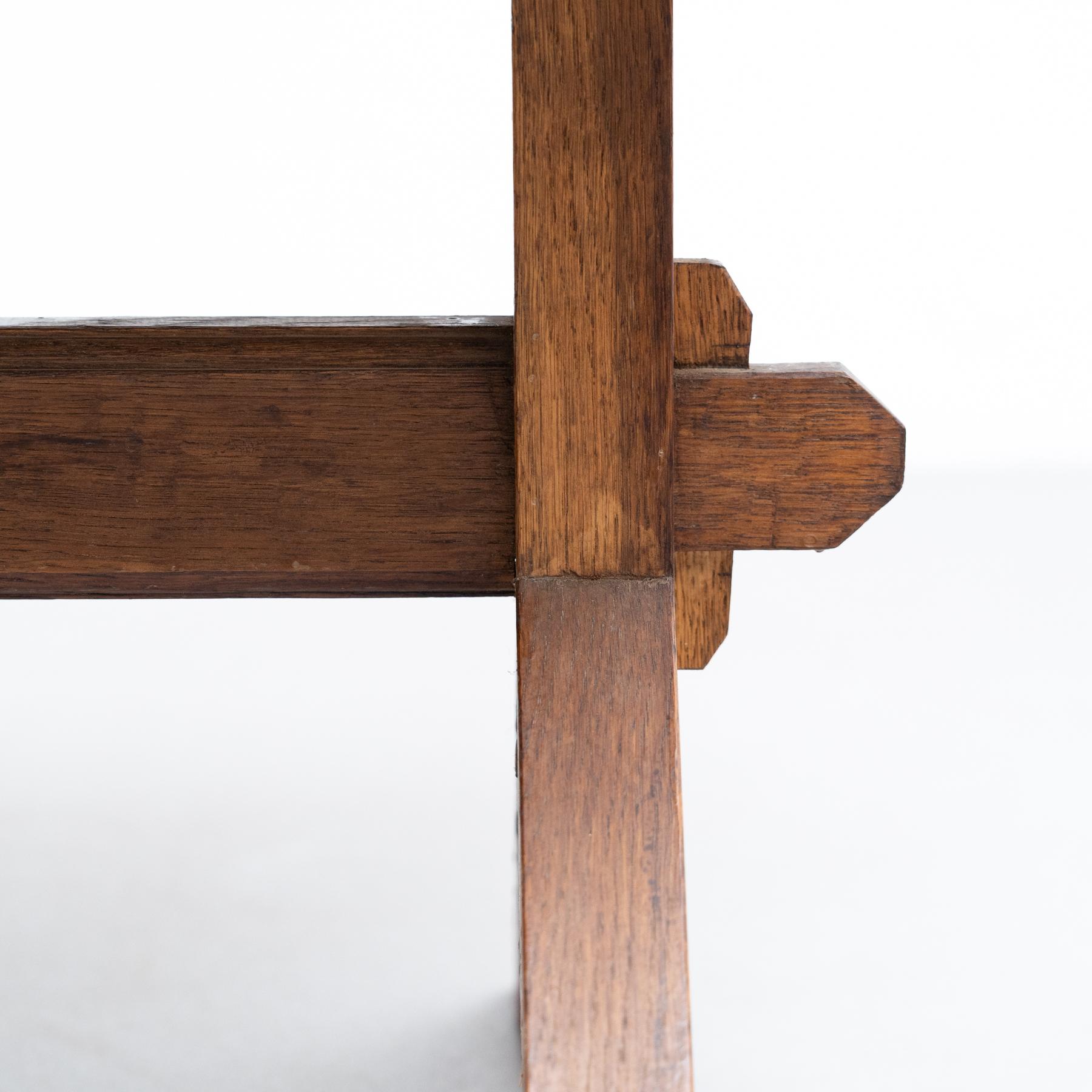 Early 20th Century Rustic French Side Table in Wood For Sale 10