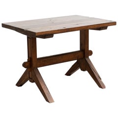 Table d'appoint rustique française en Wood du début du 20e siècle