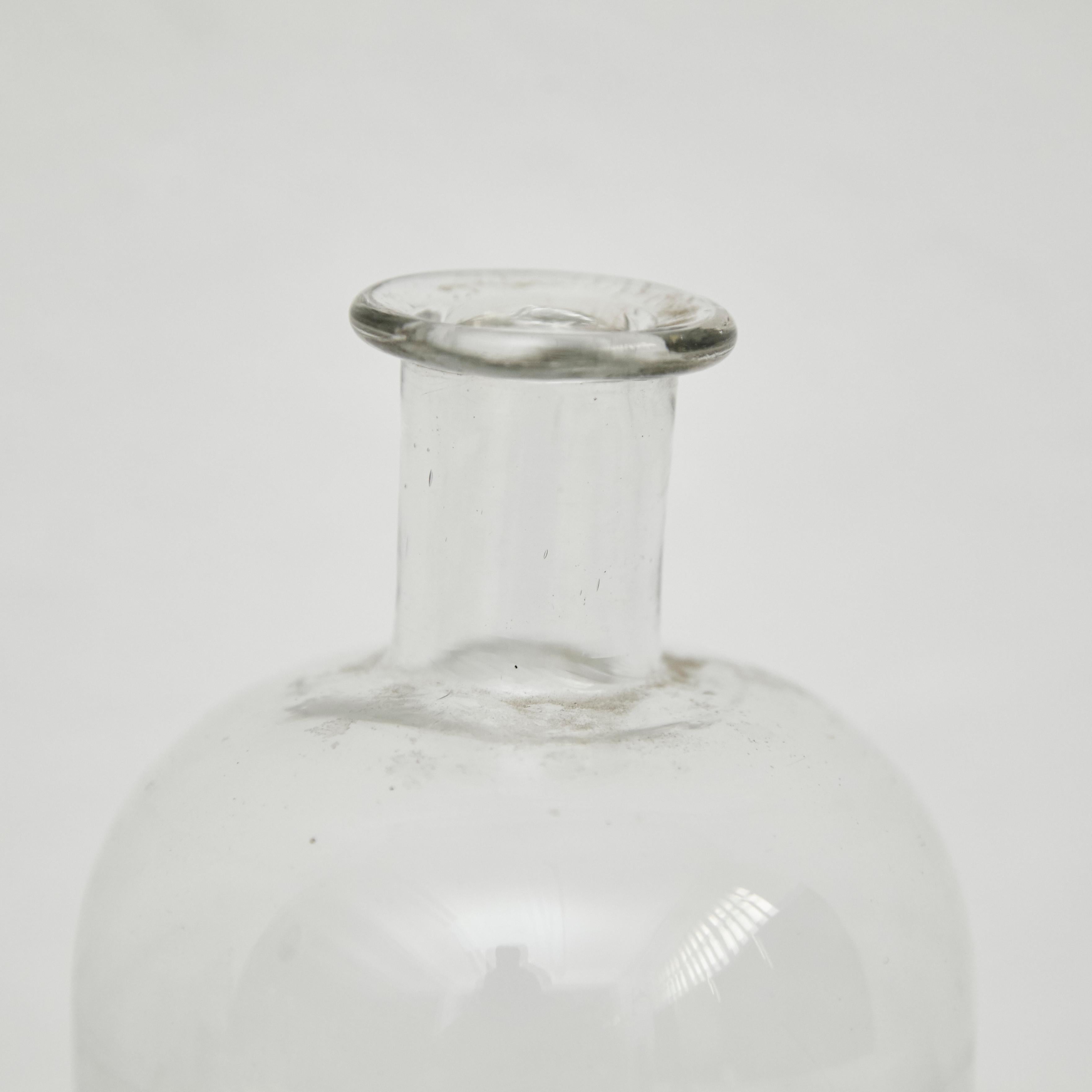 Spanish Early 20th Century Rustic Glass Bottle