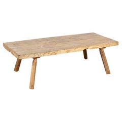 Early 20th Century Rustic Peg Leg Coffee Table