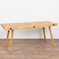 Early 20th Century Rustic Peg Leg Console Table from Hungary