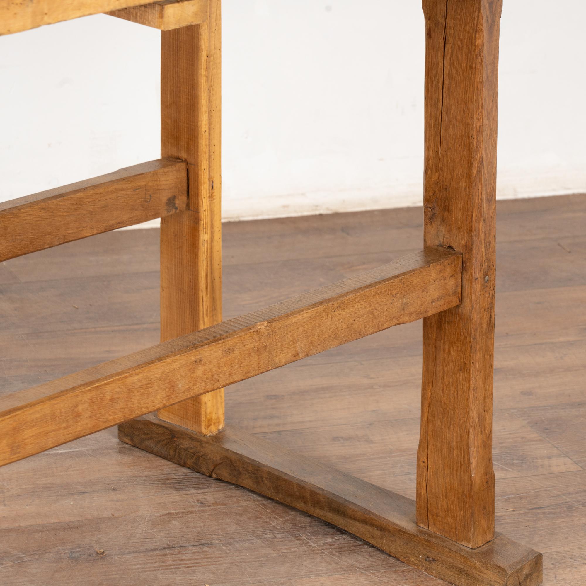 Early 20th Century Rustic Pine Work Table Console from Hungary For Sale 6