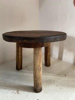 Early 20th Century Rustic Round Table from Mexico