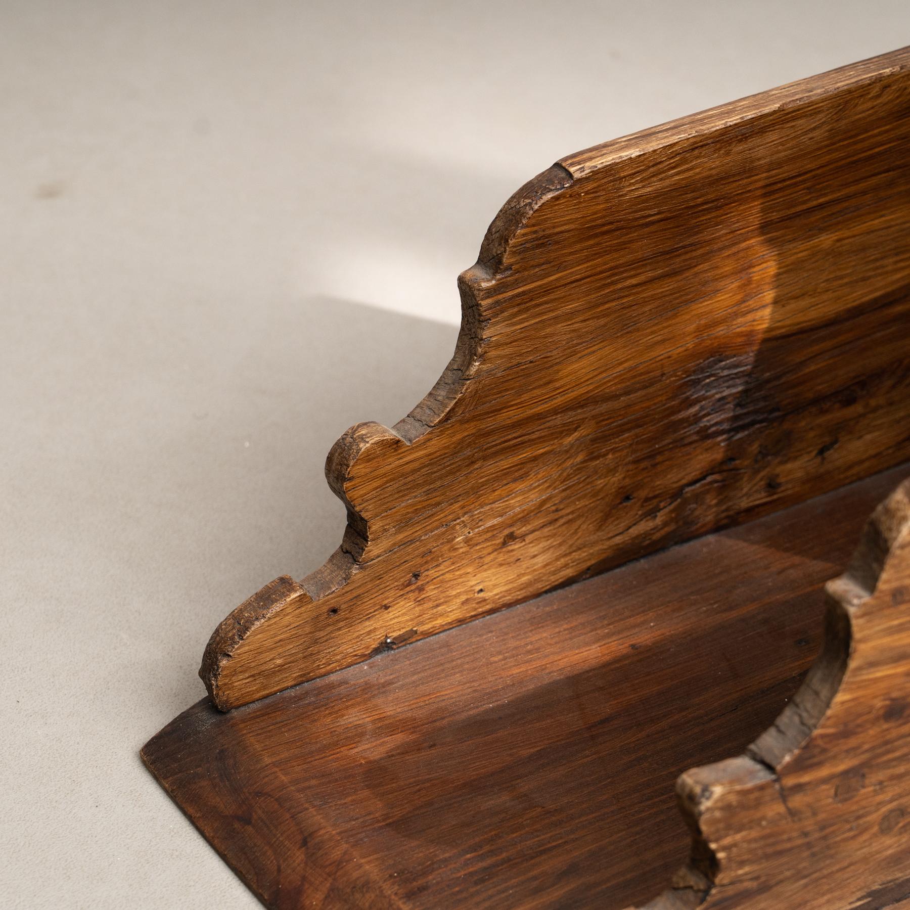 Rustikale skulpturale Holzbroom-Schubladenschale aus dem frühen 20. Jahrhundert im Angebot 6