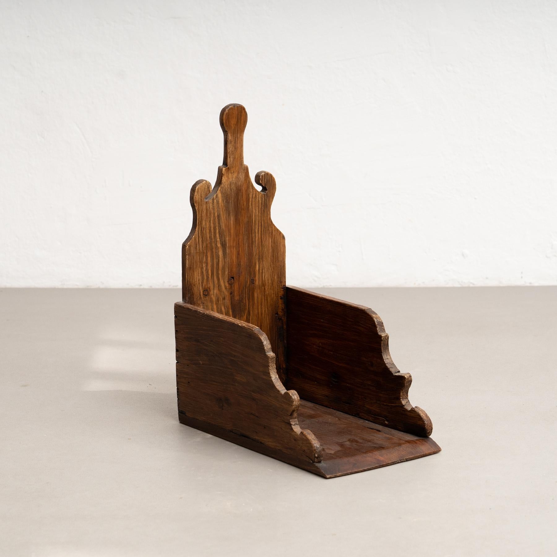 Mid-Century Modern Early 20th Century Rustic Sculptural Wood Broom Dustpan For Sale