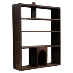 Early 20th Century Rustic Solid Wood Wall Shelve Unit