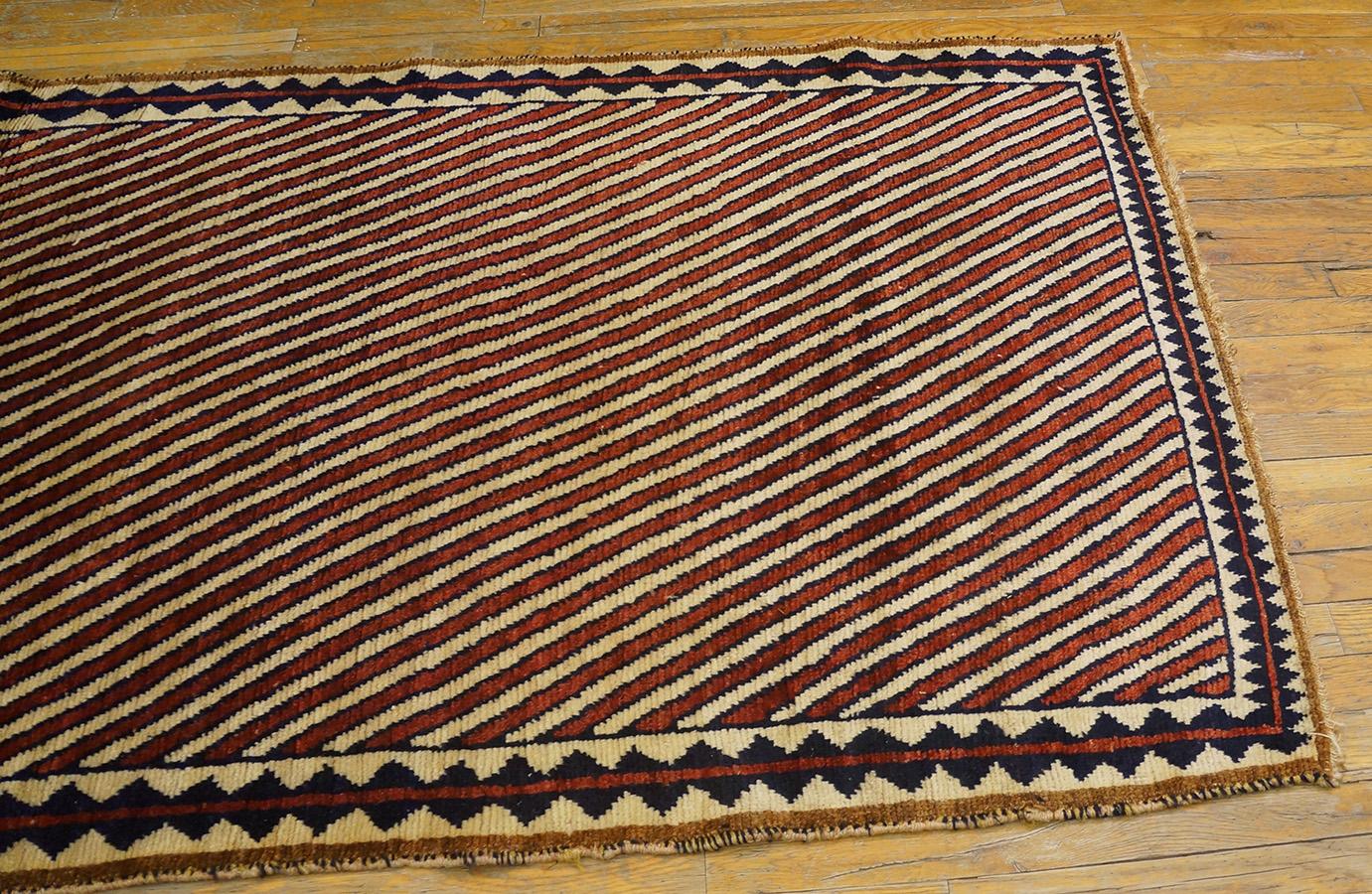 S. Persischer Gabbeh-Teppich des frühen 20. Jahrhunderts ( 3'8