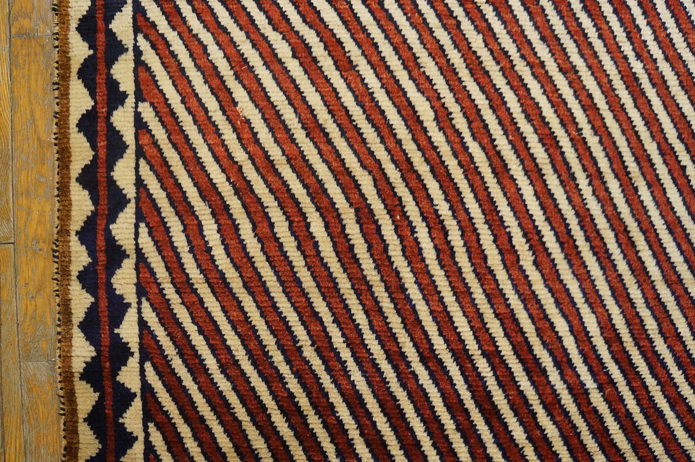S. Persischer Gabbeh-Teppich des frühen 20. Jahrhunderts ( 3'8
