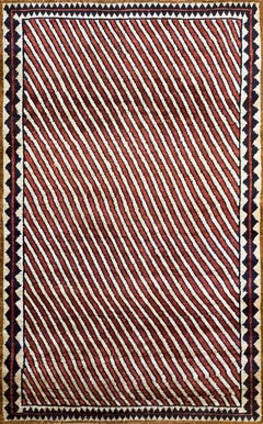 S. Persischer Gabbeh-Teppich des frühen 20. Jahrhunderts ( 3'8" x 6' - 112 x 183)