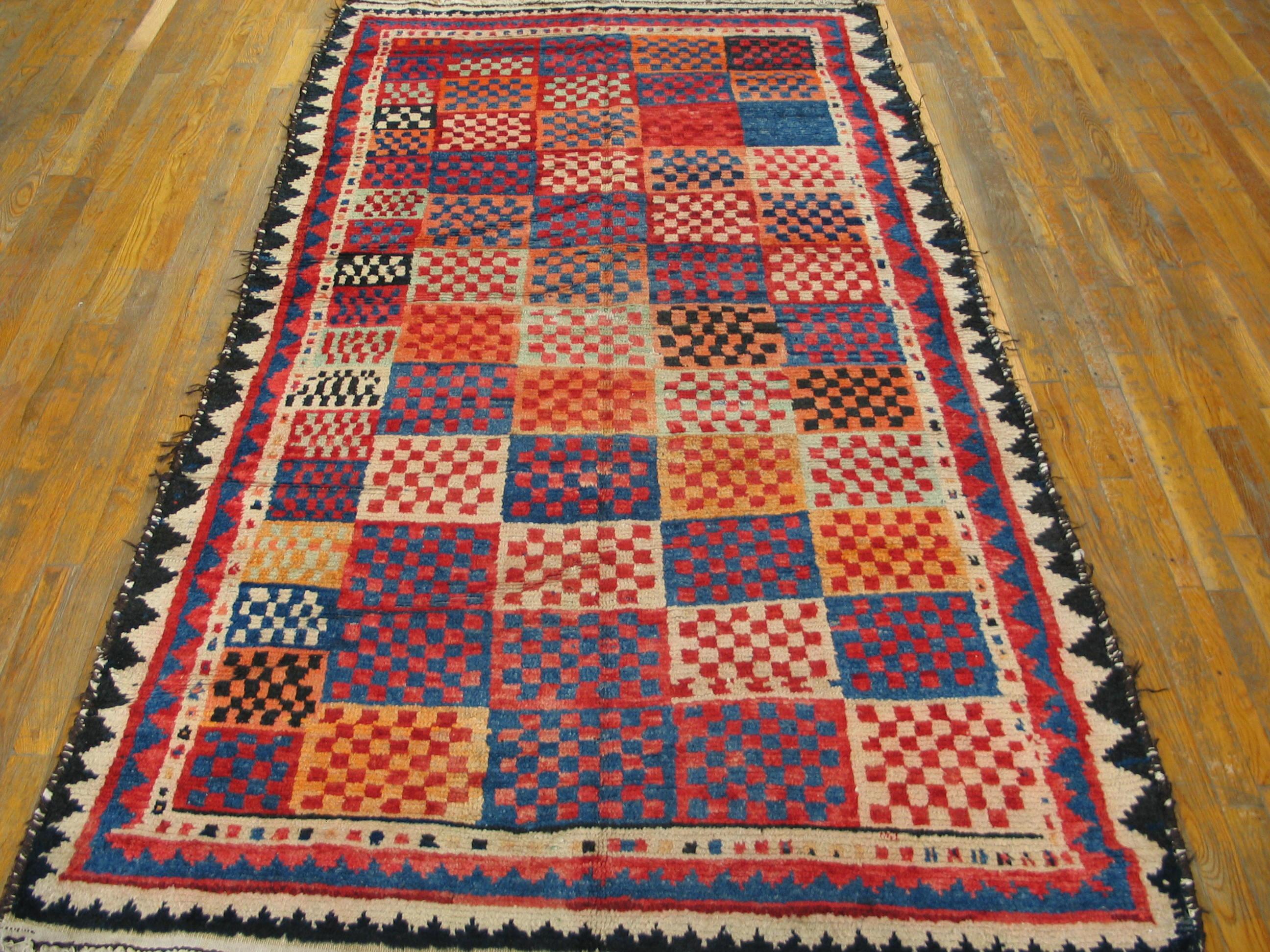 Tribal Early 20th Century S. Persian Gabbeh Carpet ( 4'6