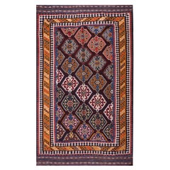 Début du 20ème siècle, Ghashgaie Perse S. Flat-Weave ( 6' x 10' - 183 x 205 )