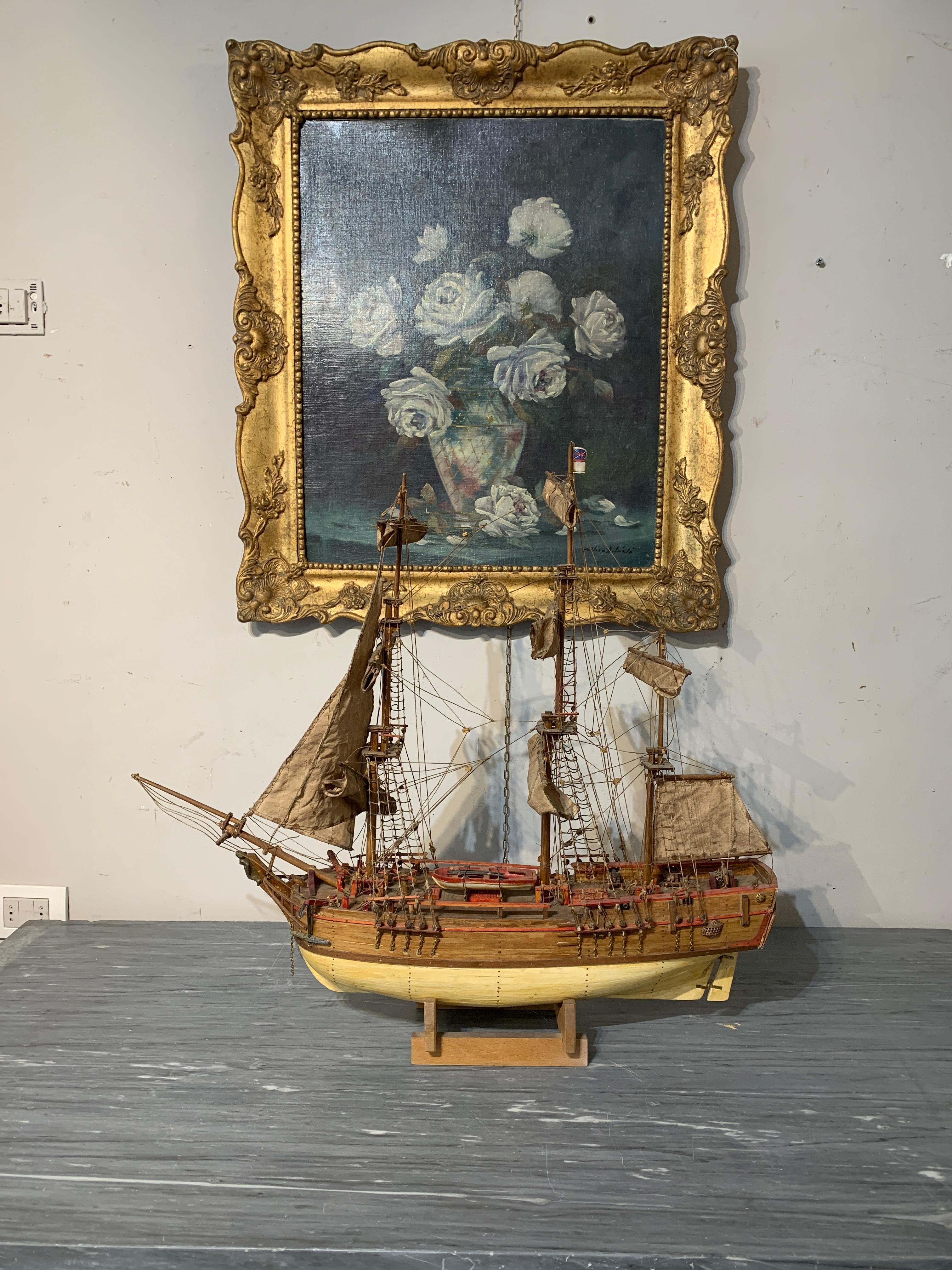 EARLY 20th CENTURY SAILING SHIP MODEL For Sale 2