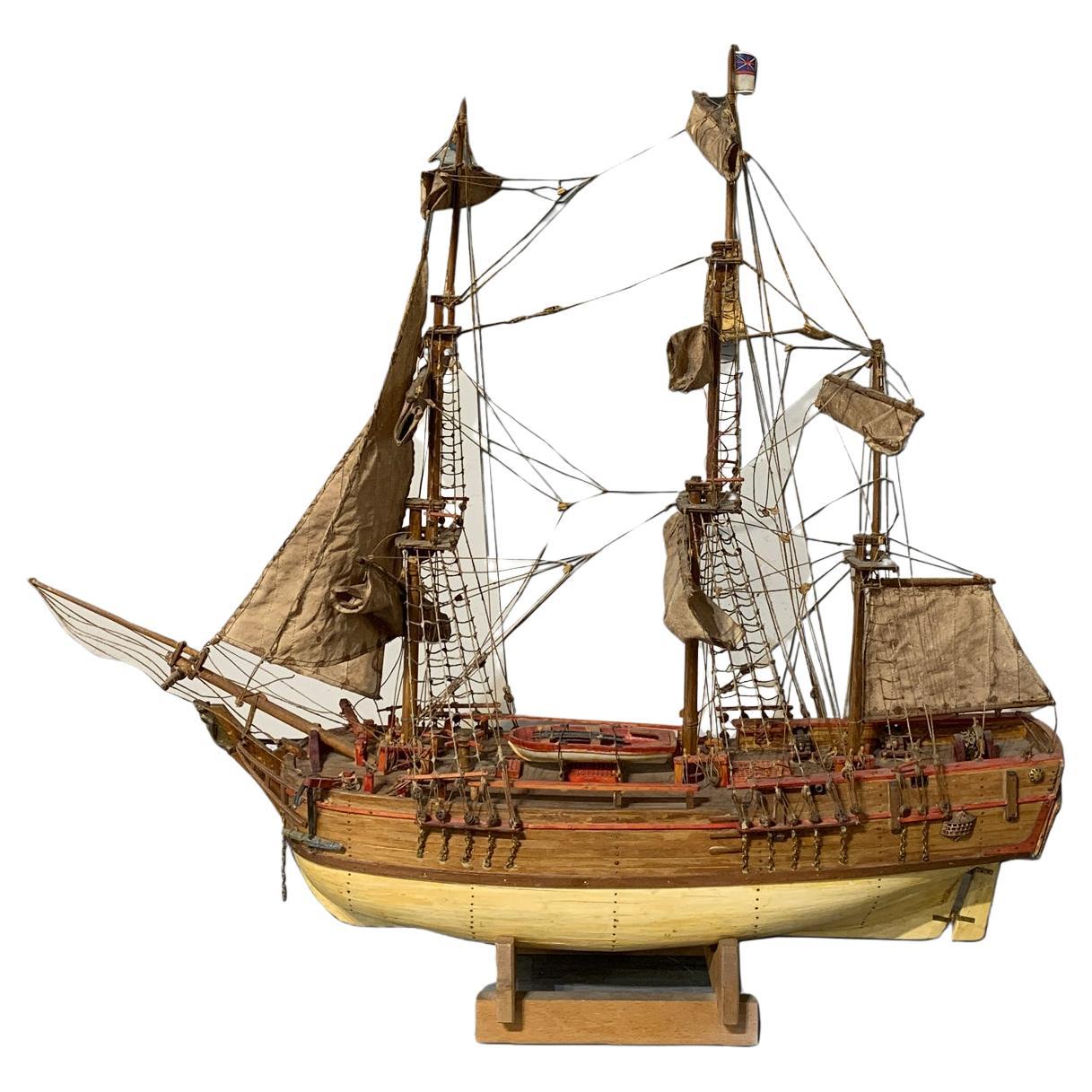 EARLY 20th CENTURY SAILING SHIP MODEL For Sale