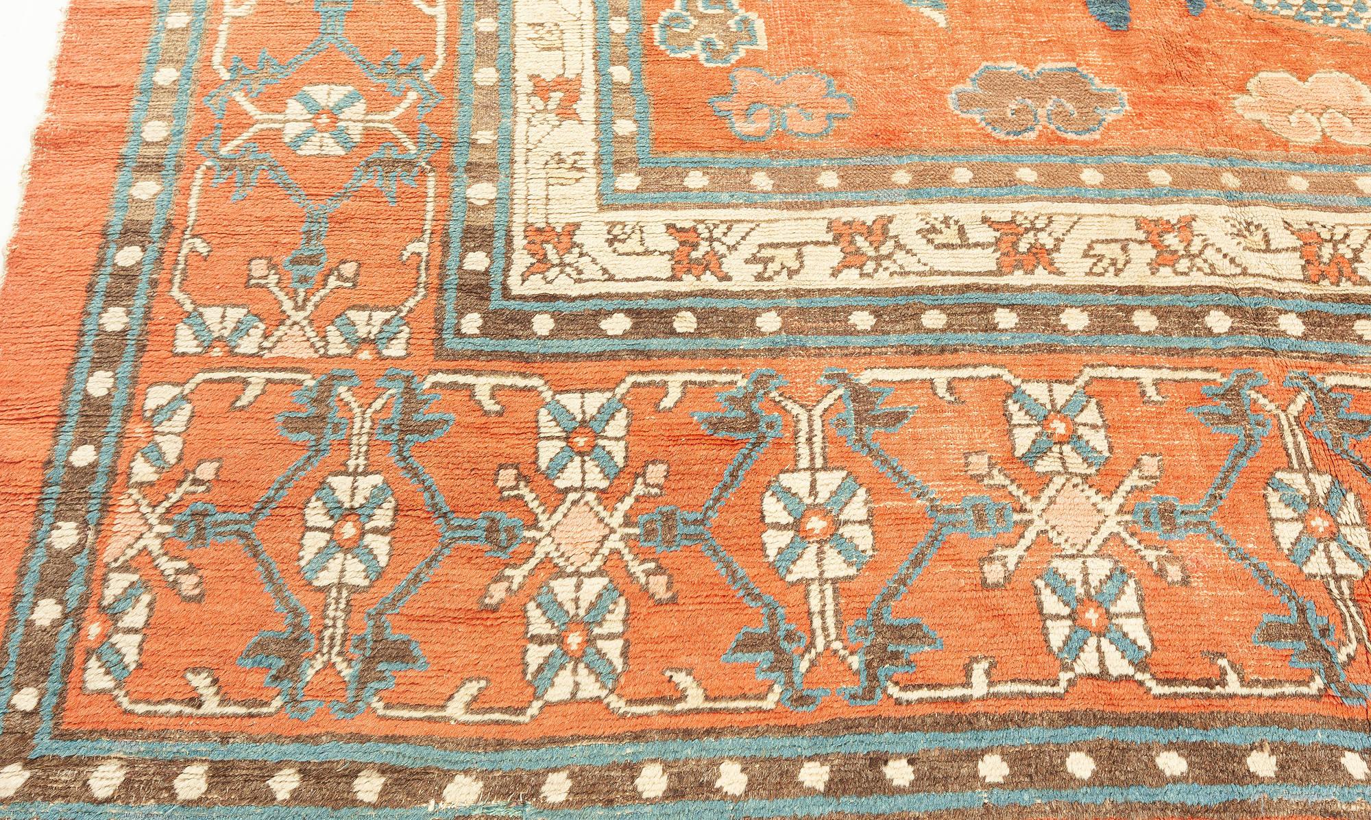 Early 20th Century Samarkand Dragon Carpet For Sale 1