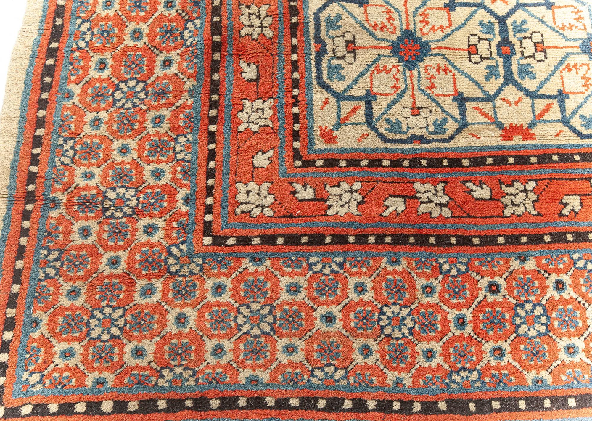 Wool Early 20th Century Samarkand 'Khotan' Handmade Rug For Sale