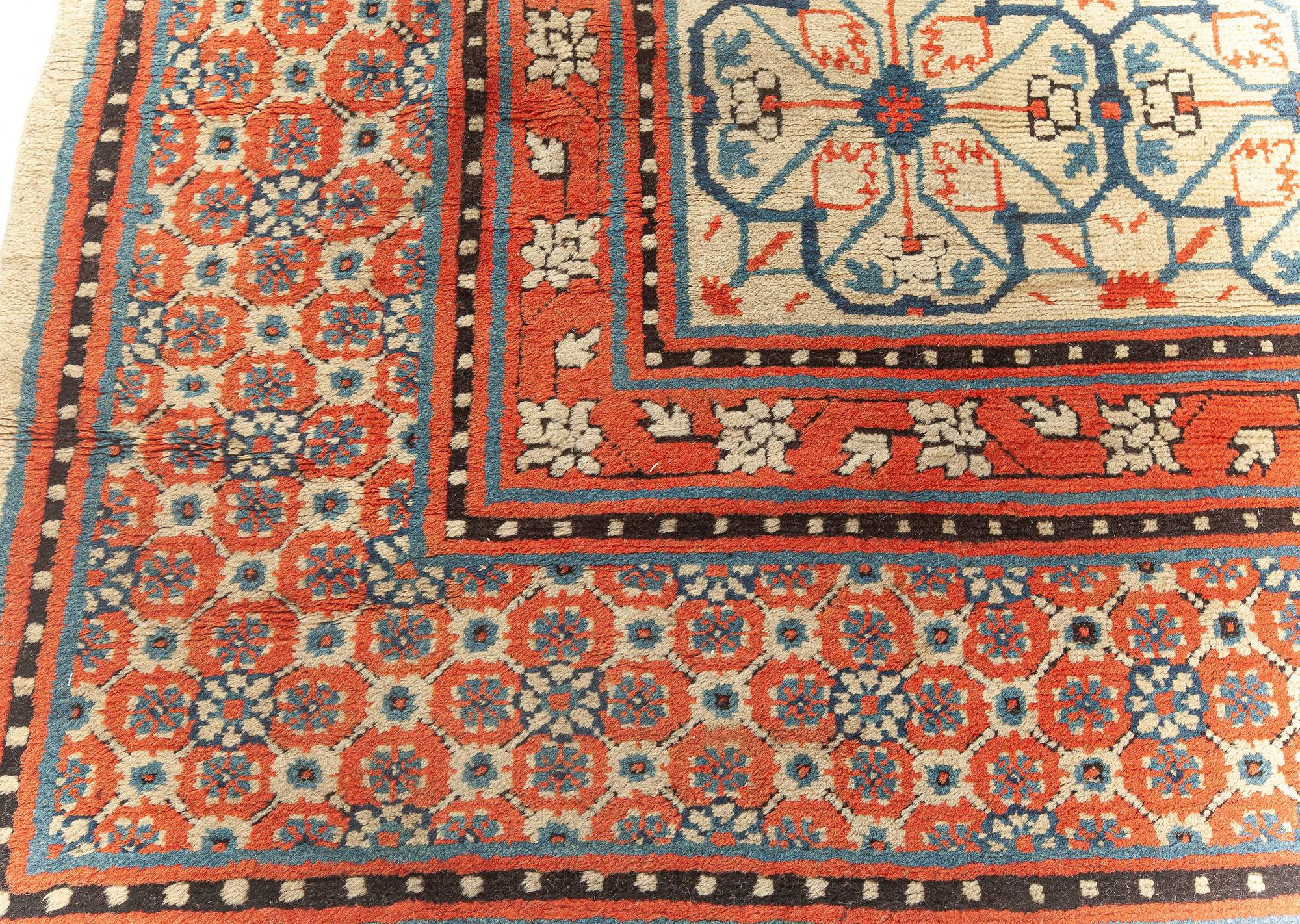 Doris Leslie Blau Alfombra hecha a mano de Samarcanda 