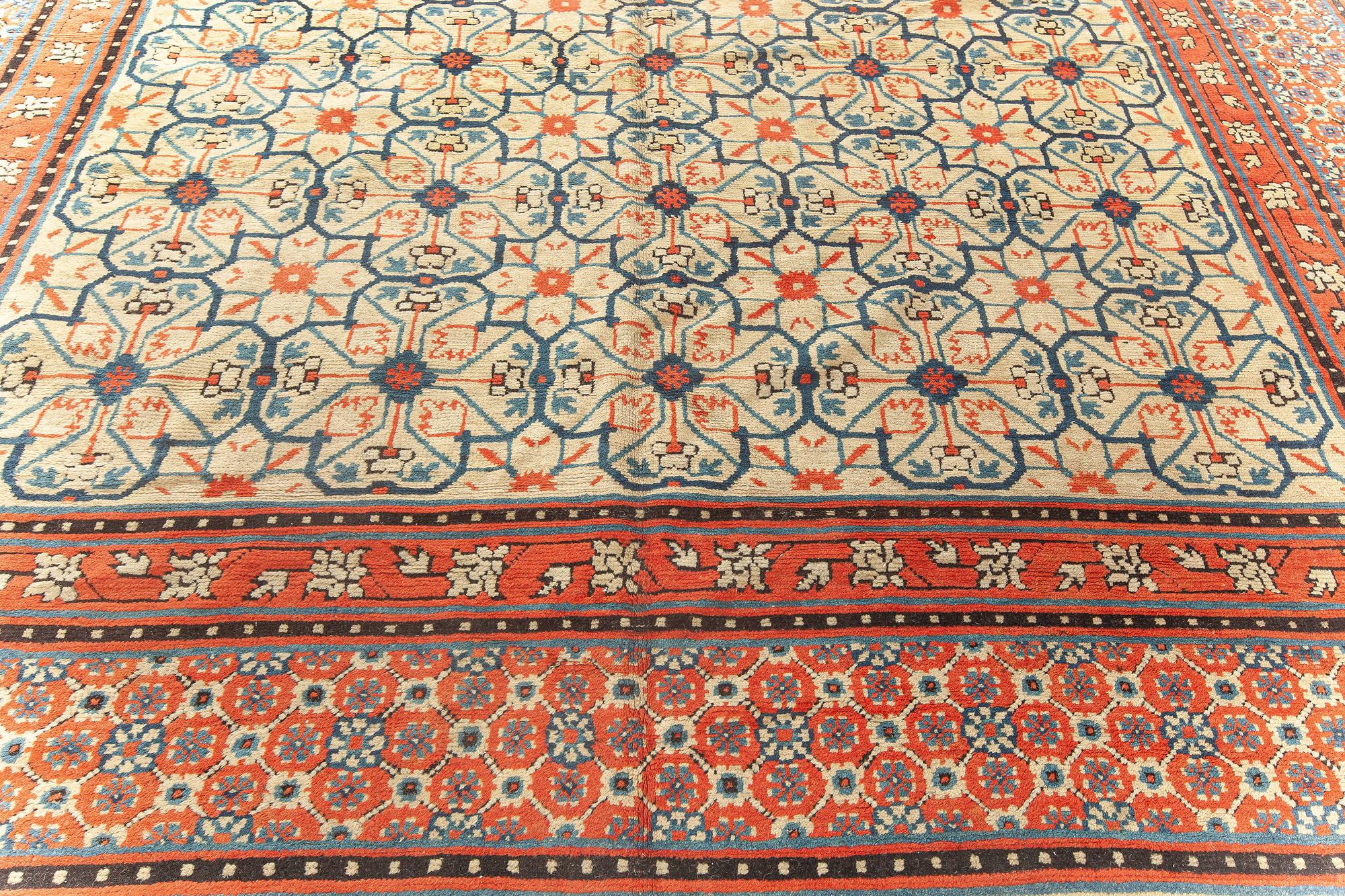 Doris Leslie Blau Alfombra hecha a mano de Samarcanda 