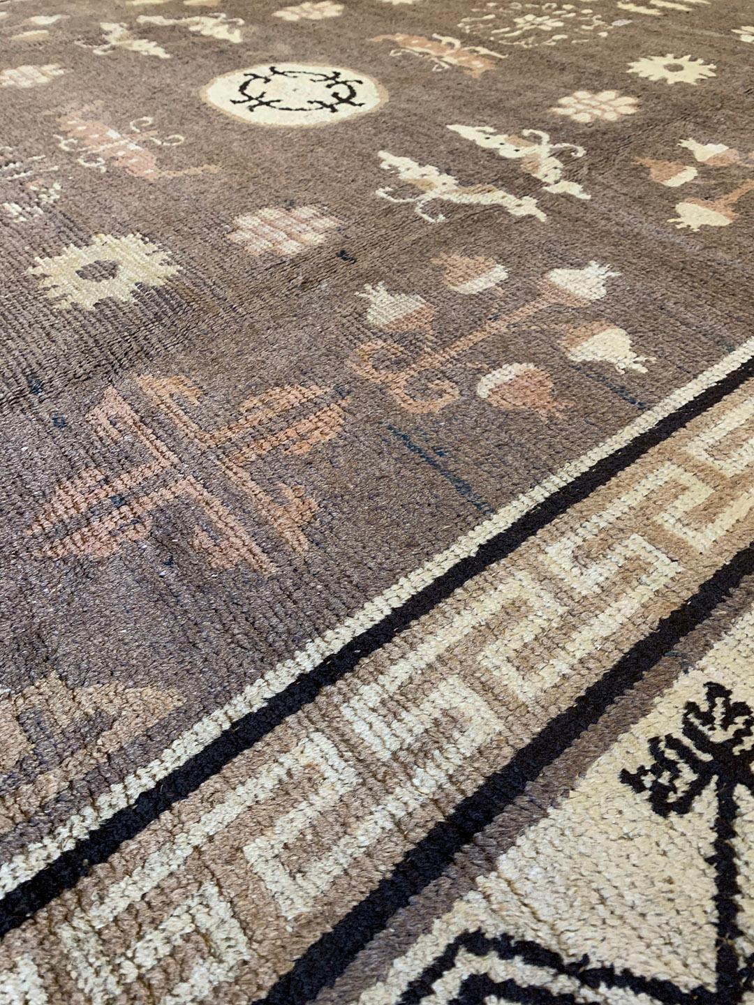 East Turkestani Early 20th Century Samarkand Khotan Rug For Sale