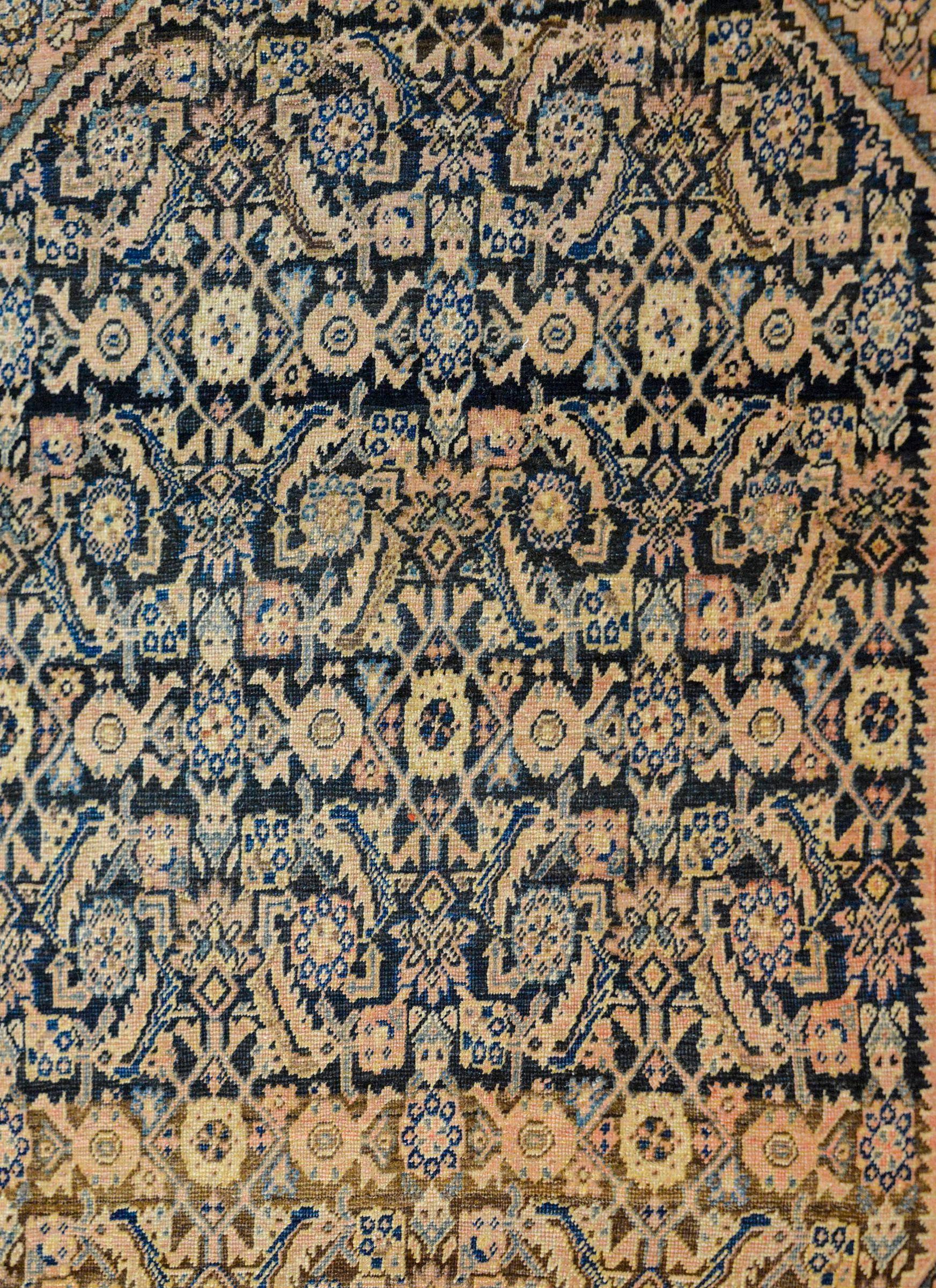 Hand-Knotted Early 20th Century Sarouk Farahan Rug For Sale