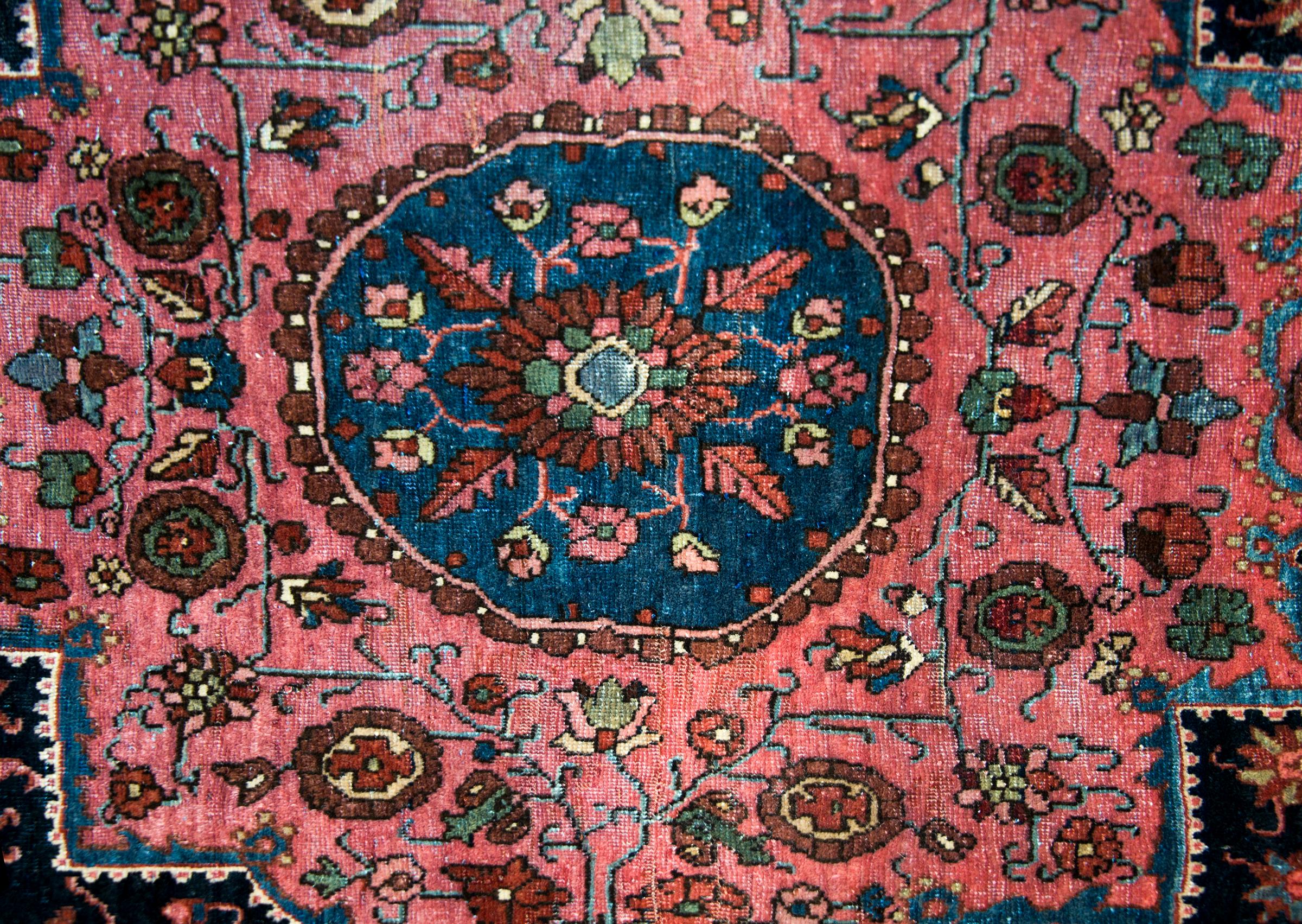 Hand-Knotted Early 20th Century Sarouk Farahan Rug For Sale