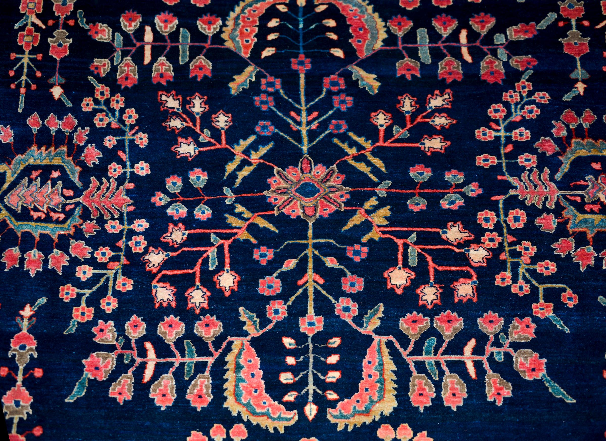 Sarouk Farahan Early 20th Century Sarouk Mohajeran Rug For Sale