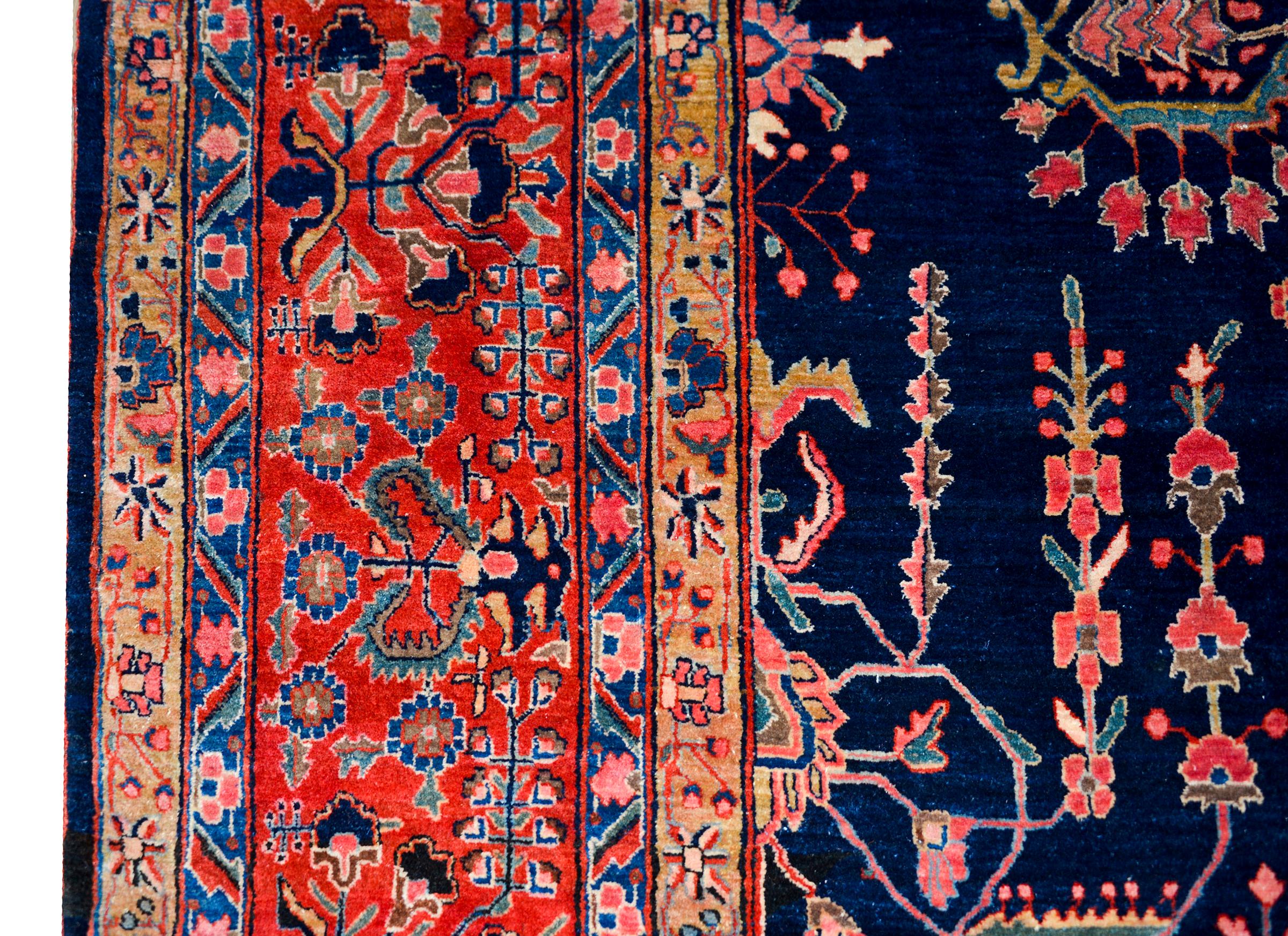 Wool Early 20th Century Sarouk Mohajeran Rug For Sale