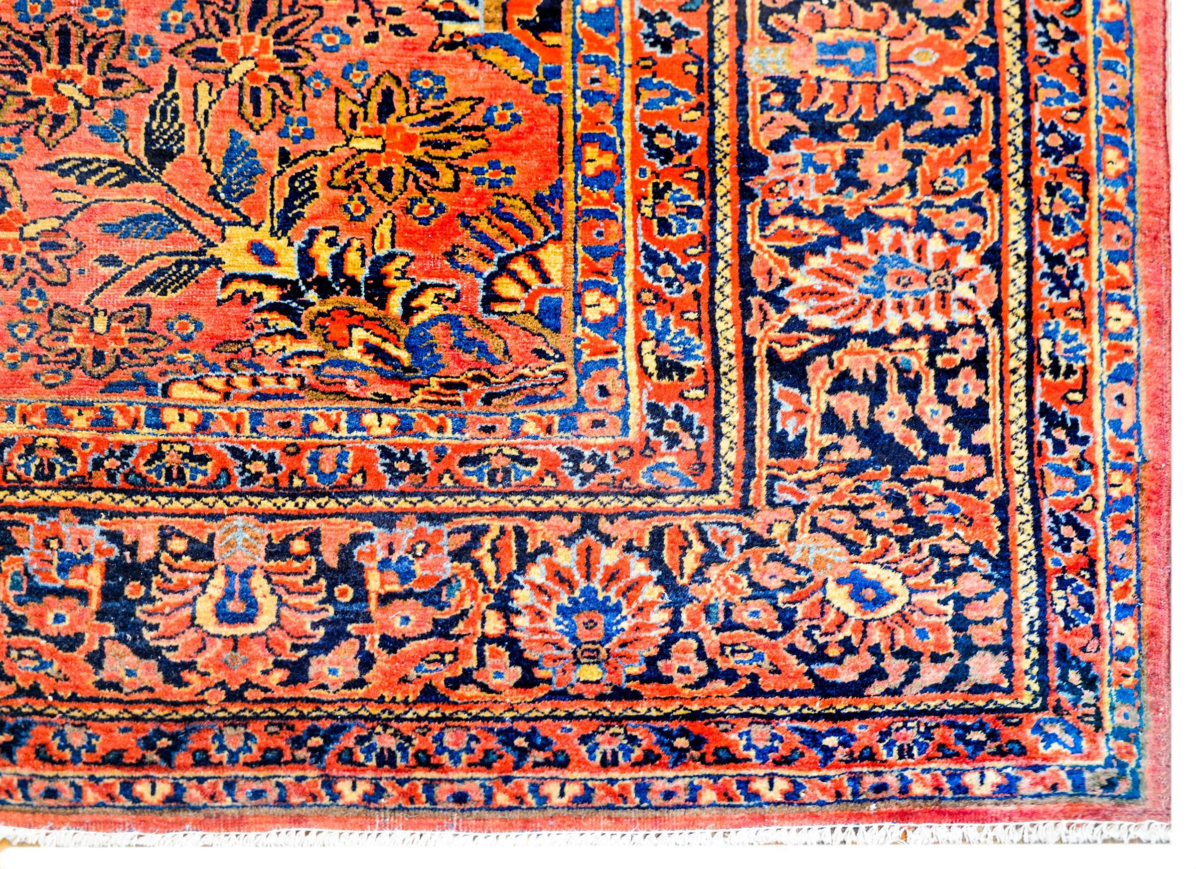 Vegetable Dyed Early 20th Century Sarouk Rug