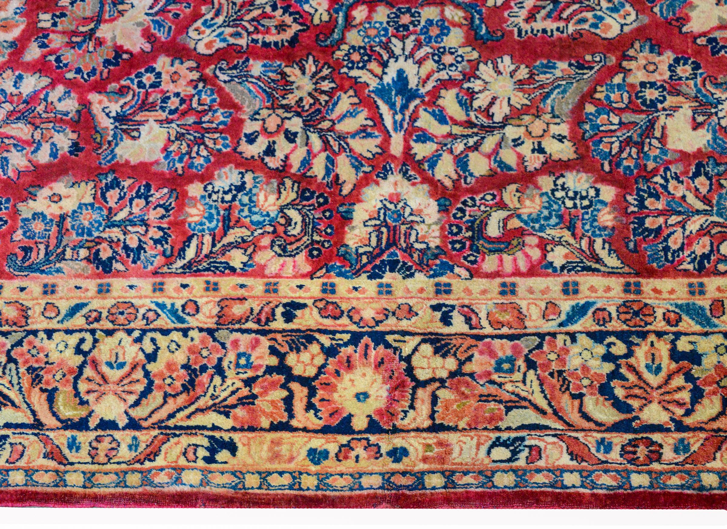 Wool Early 20th Century Sarouk Rug For Sale