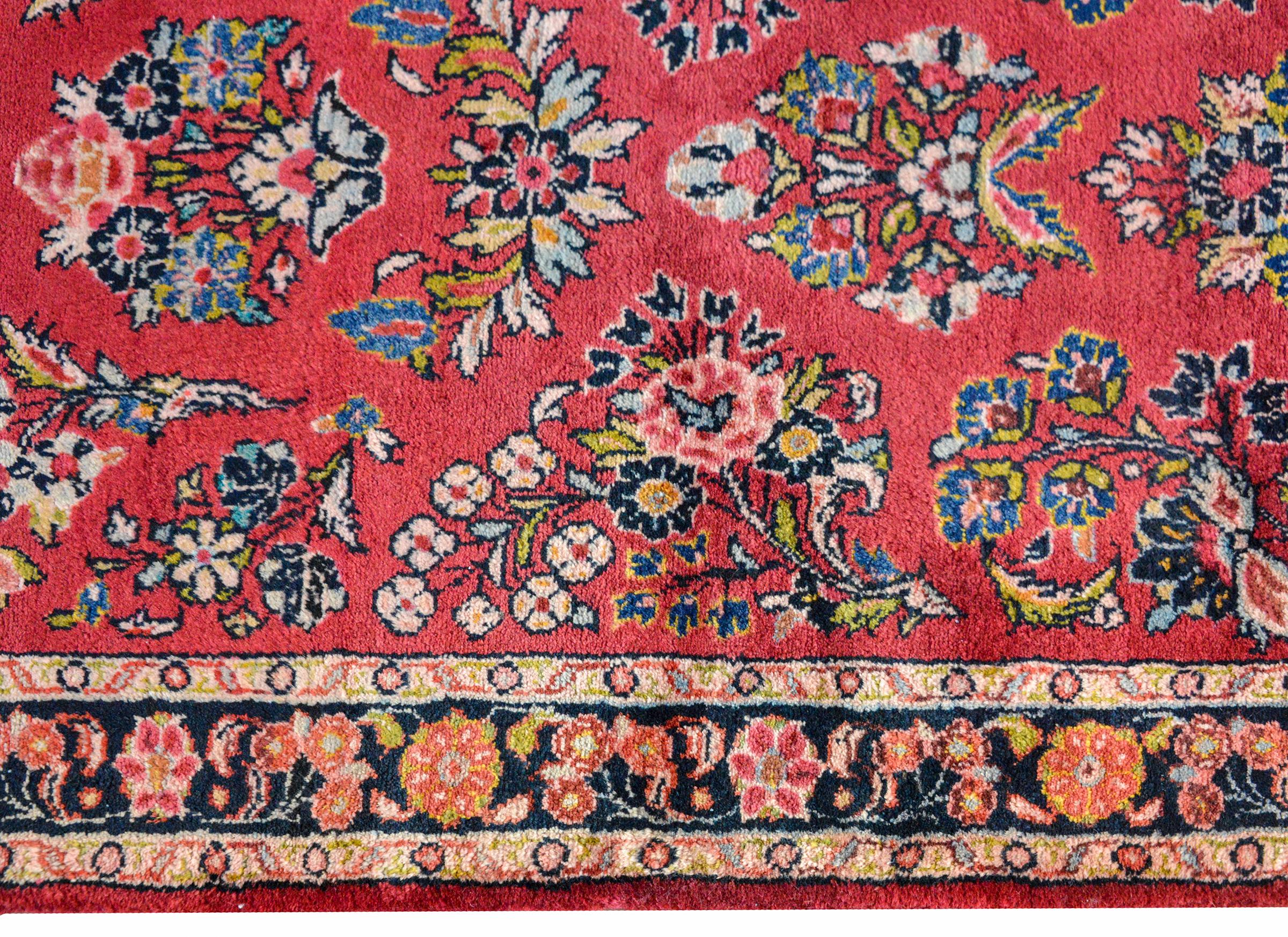 Hand-Knotted Early 20th Century Sarouk Runner For Sale