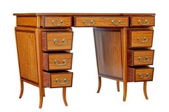 Early 20th century satinwood sheraton revival desk