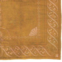 Early 20th Century Muted Ochre Yellow Savonnerie Style Donegal Carpet