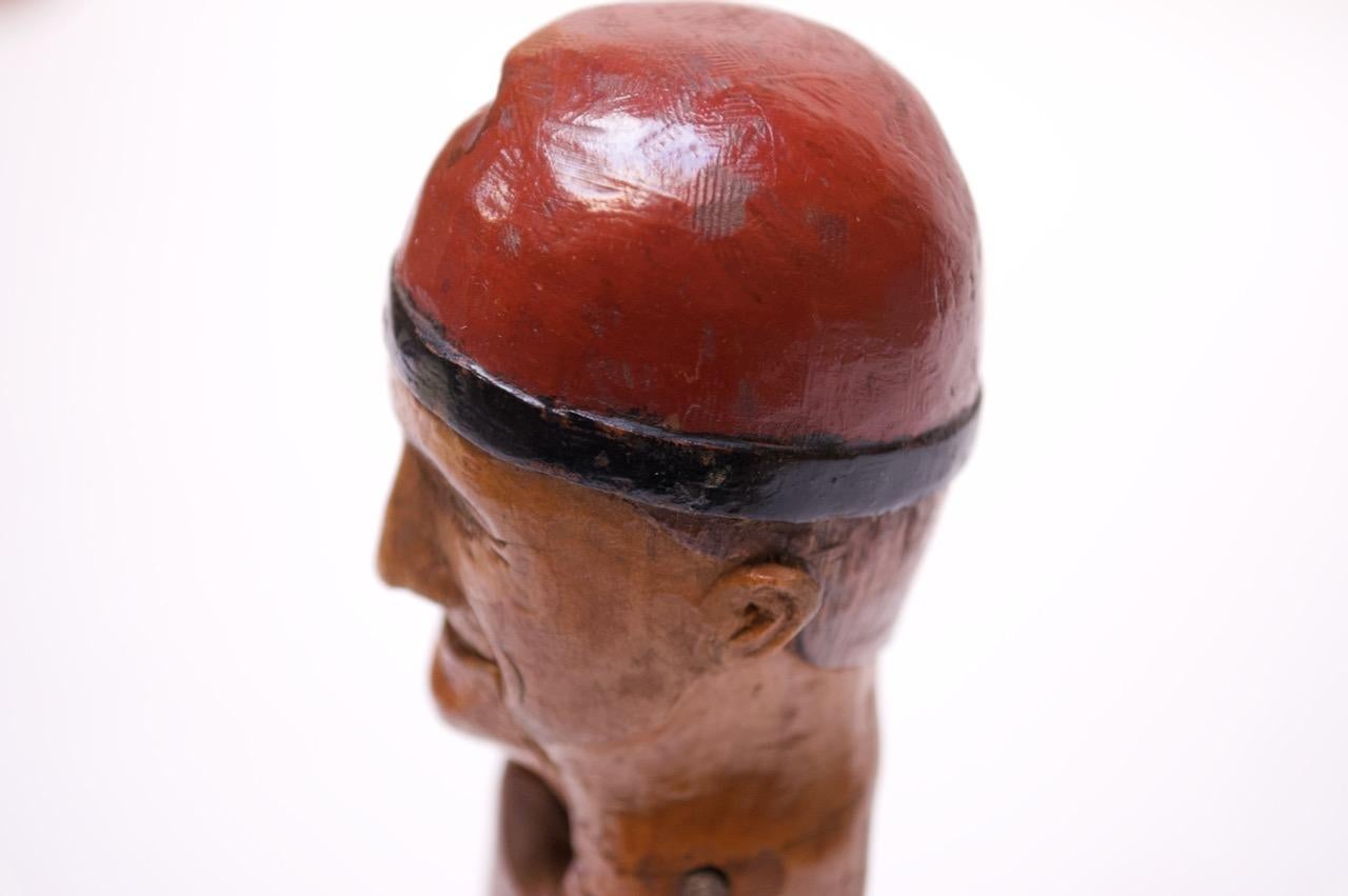Early 20th Century Scandinavian Hand Carved and Painted Figural Nutcracker For Sale 5