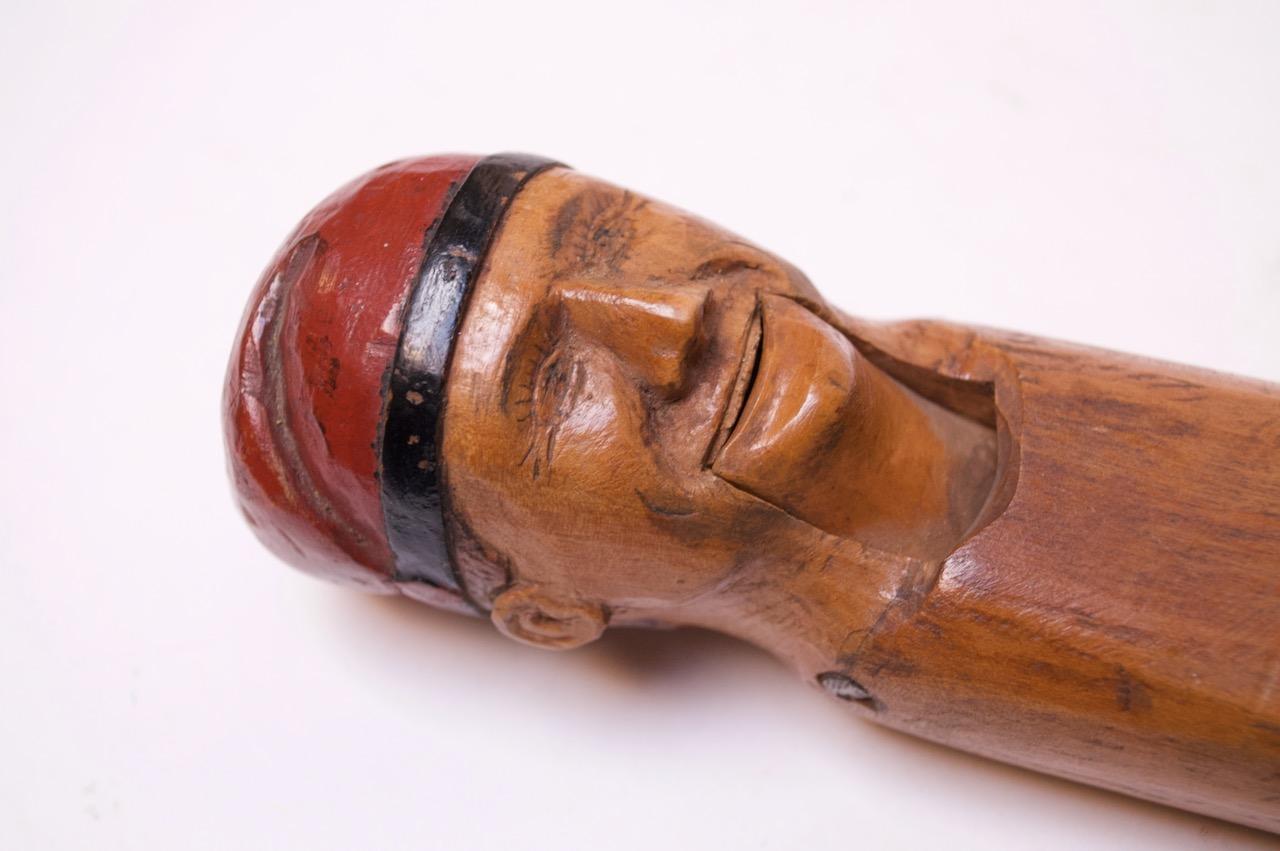 Early 20th Century Scandinavian Hand Carved and Painted Figural Nutcracker For Sale 9