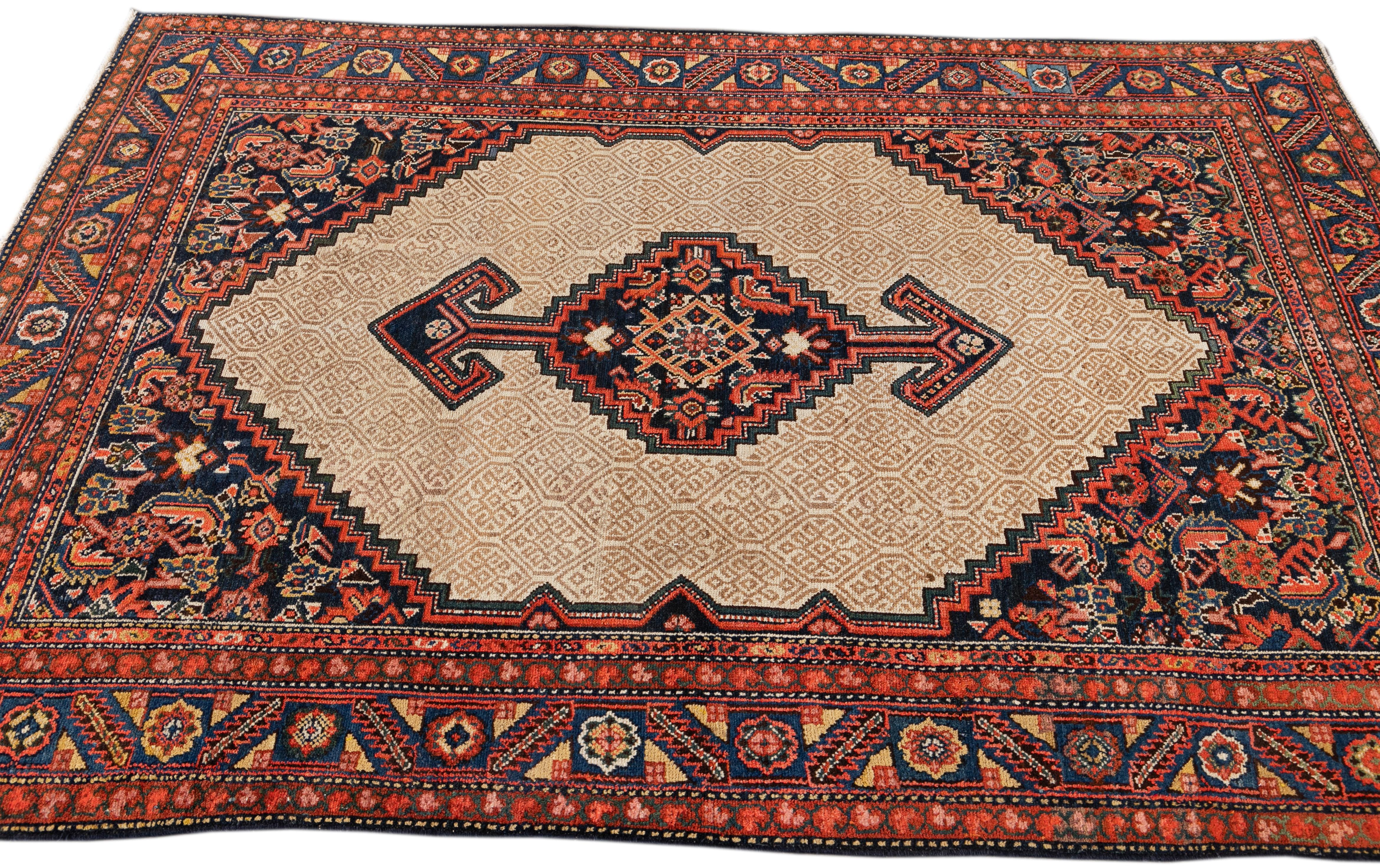 Early 20th Century Scatter Hamadan Rug For Sale 1