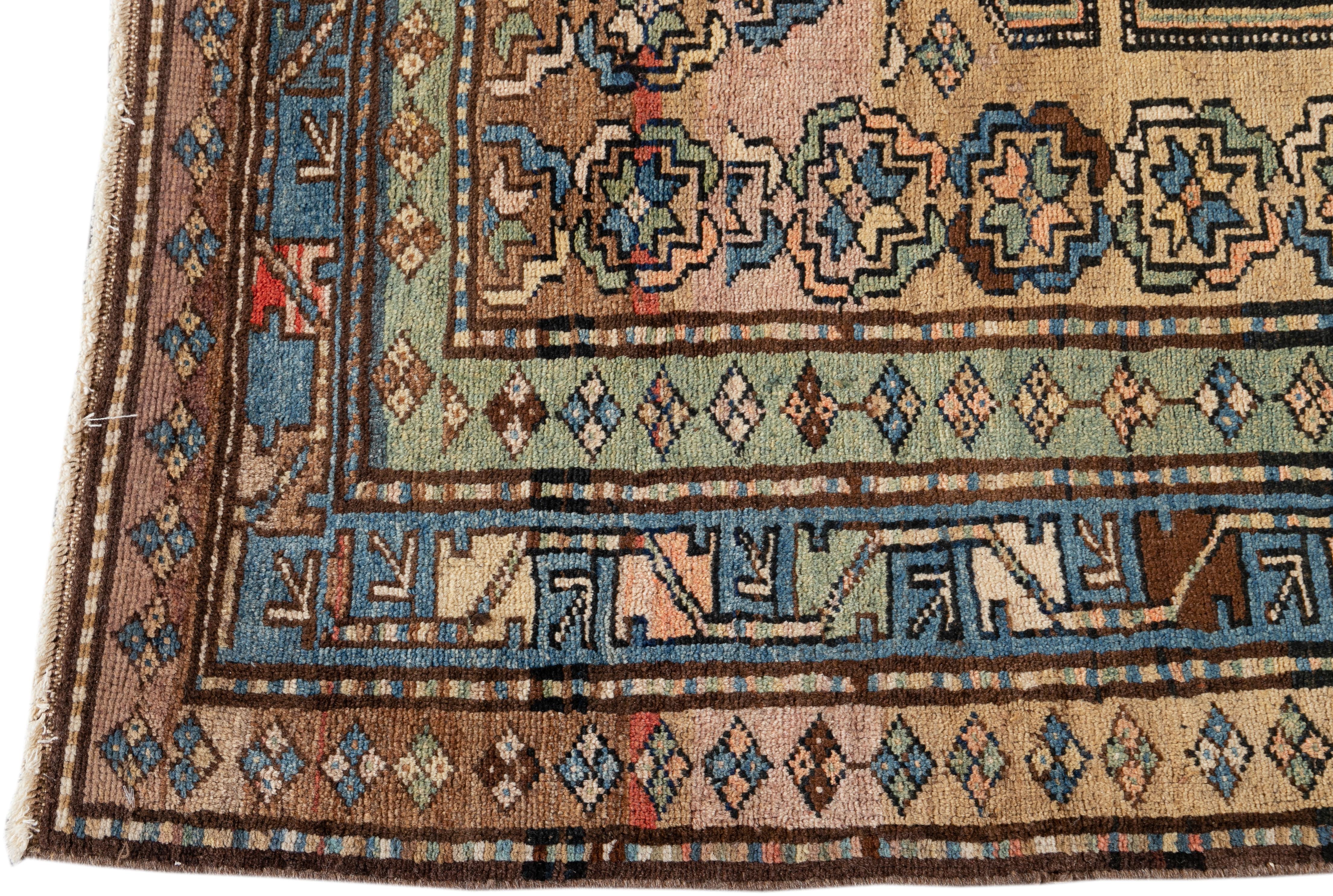 Wool Early 20th Century Scatter Malayer Rug For Sale