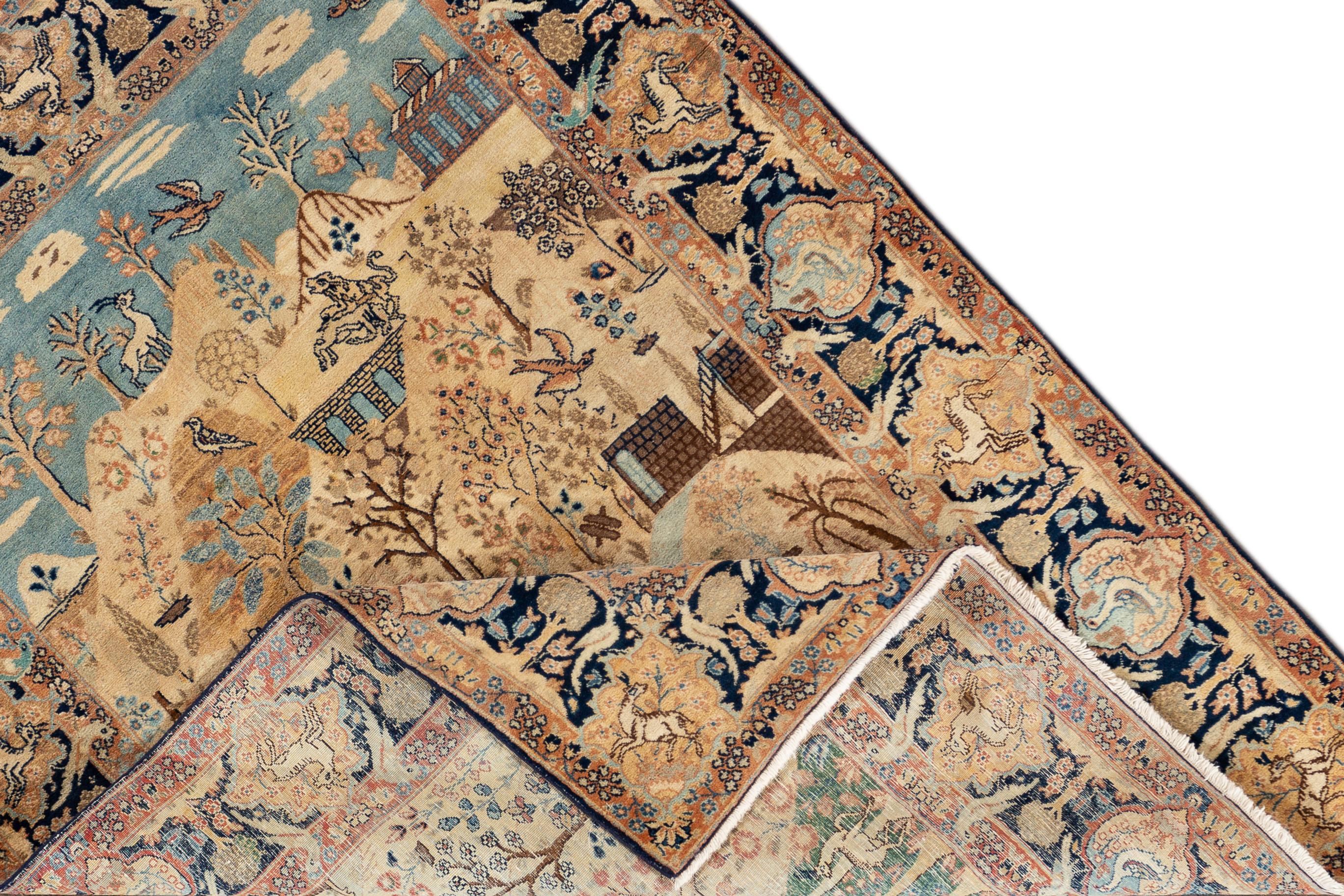 Asiatico Tappeto Scatter Tabriz dei primi del Novecento in vendita