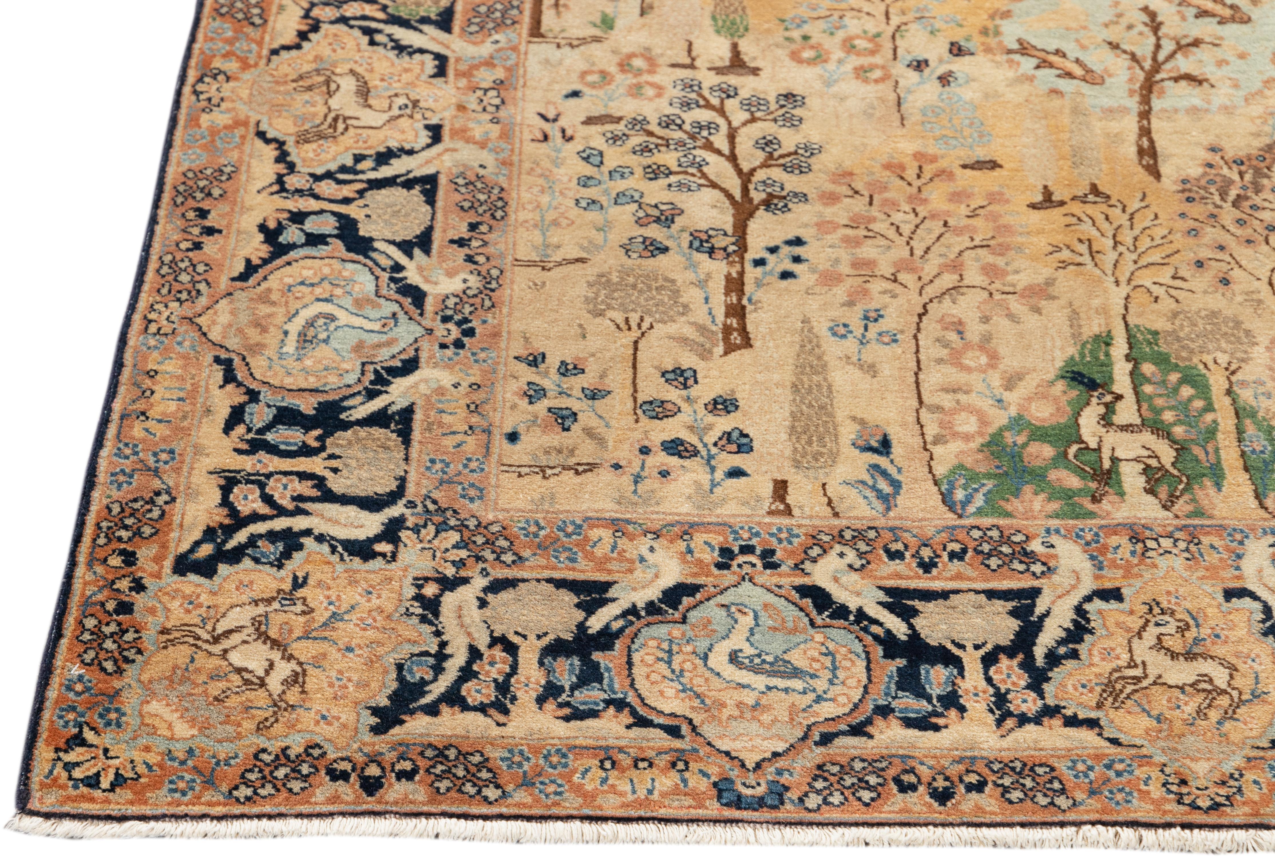 Metà XX secolo Tappeto Scatter Tabriz dei primi del Novecento in vendita
