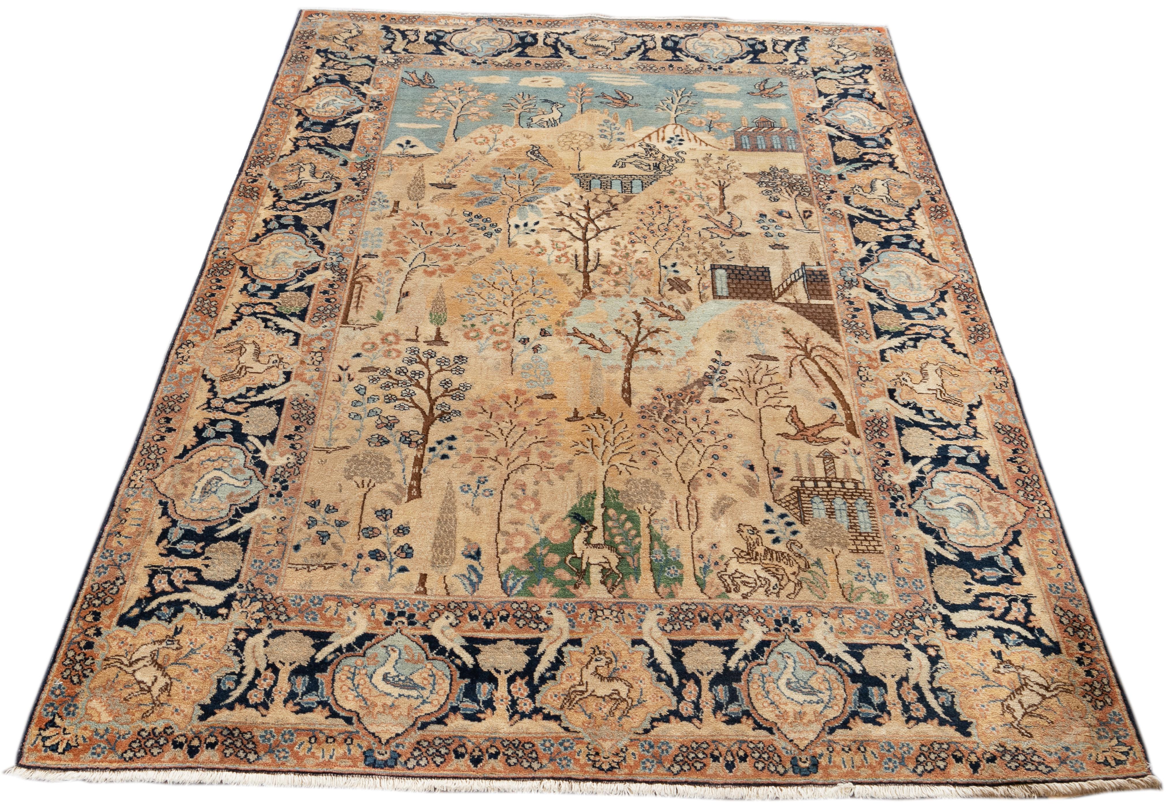 Tappeto Scatter Tabriz dei primi del Novecento in vendita 1