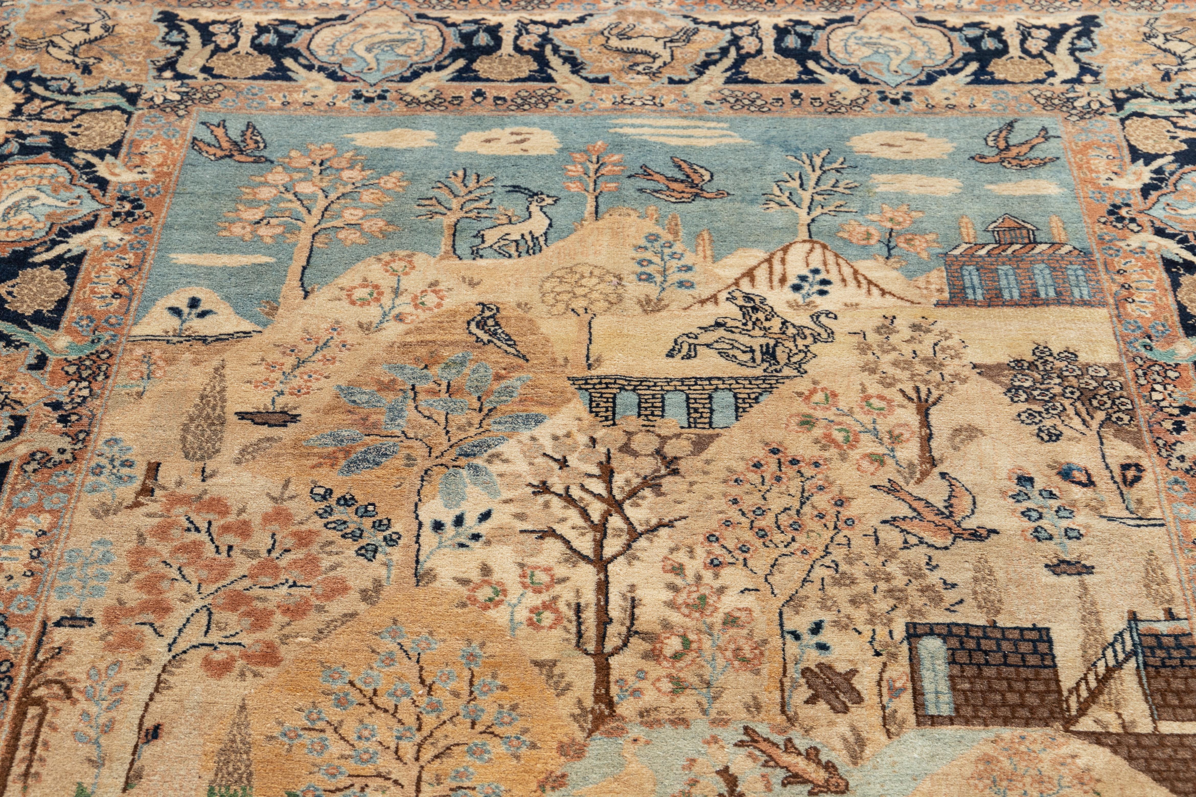 Tappeto Scatter Tabriz dei primi del Novecento in vendita 3