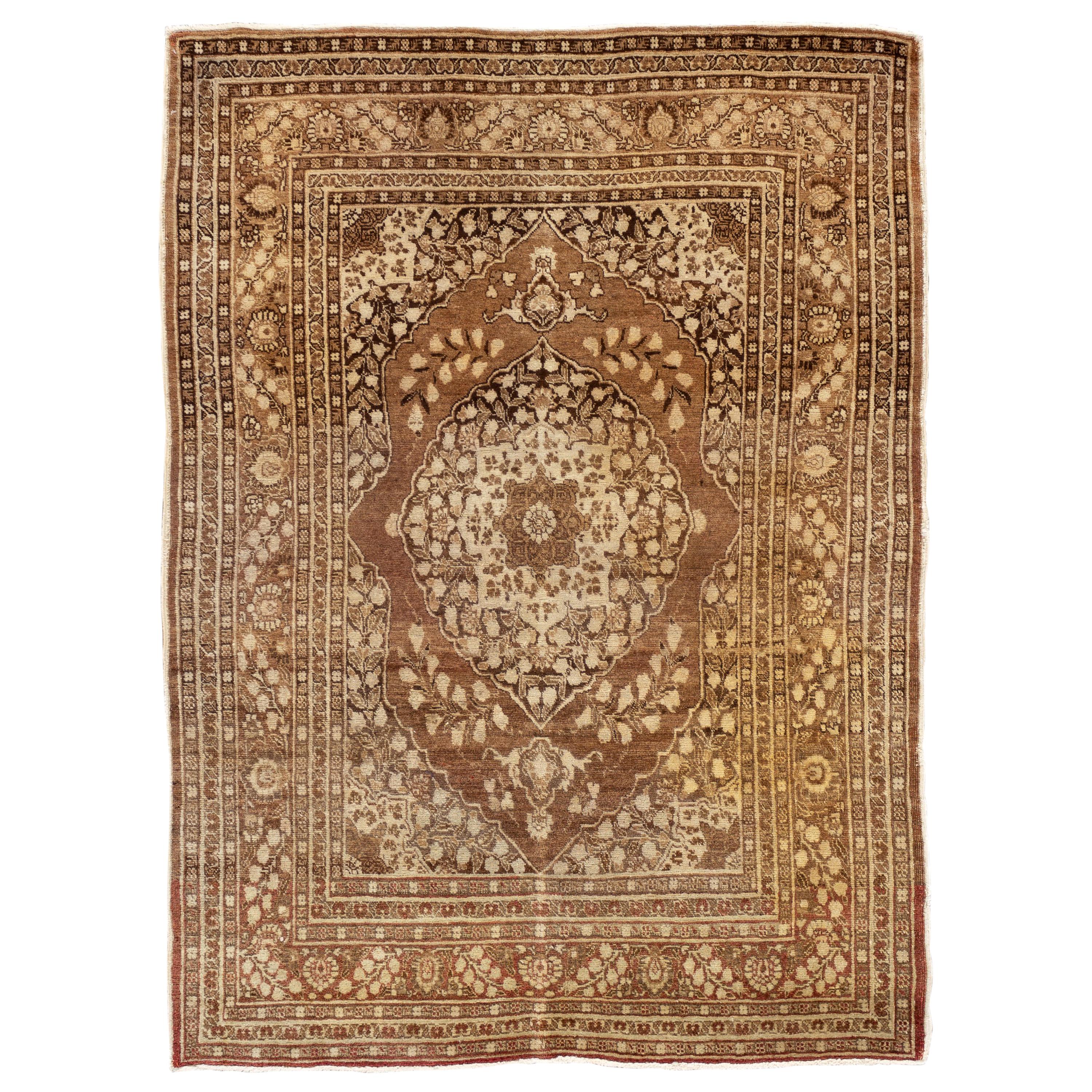 Alfombra Tabriz dispersa de principios del siglo XX