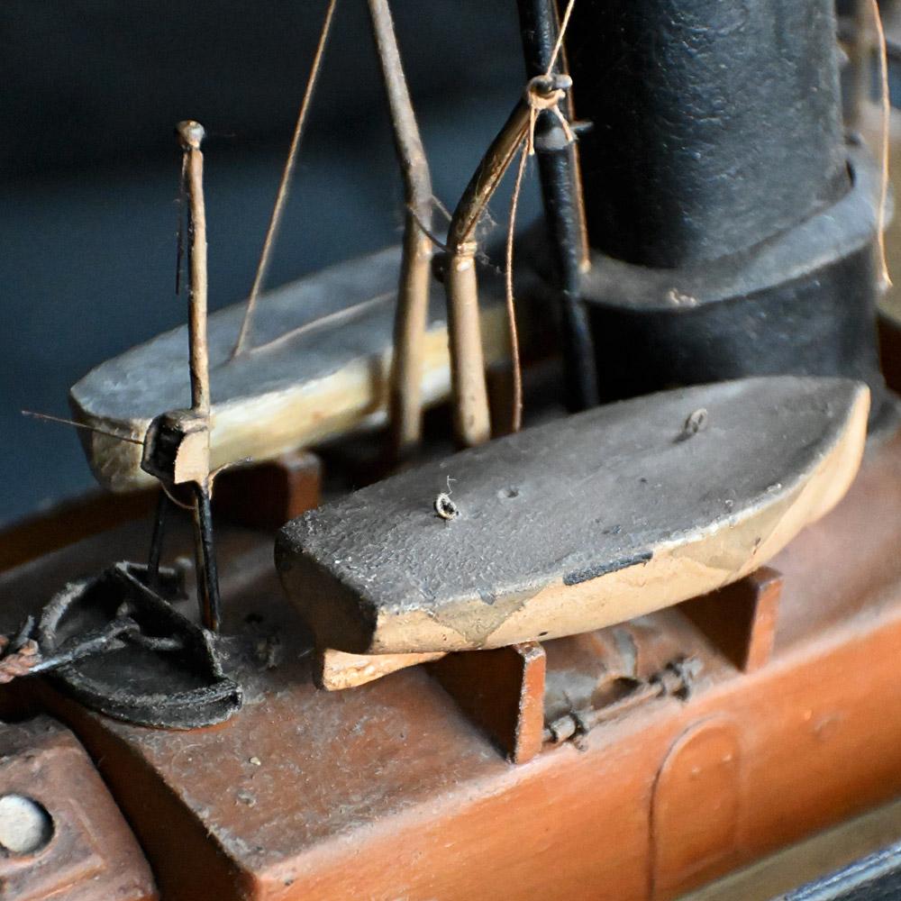 Early 20th Century Scratch Built Boat Model For Sale 3