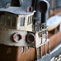 Early 20th Century Scratch Built Boat Model