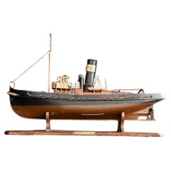 Early 20th Century Scratch Built Boat Model