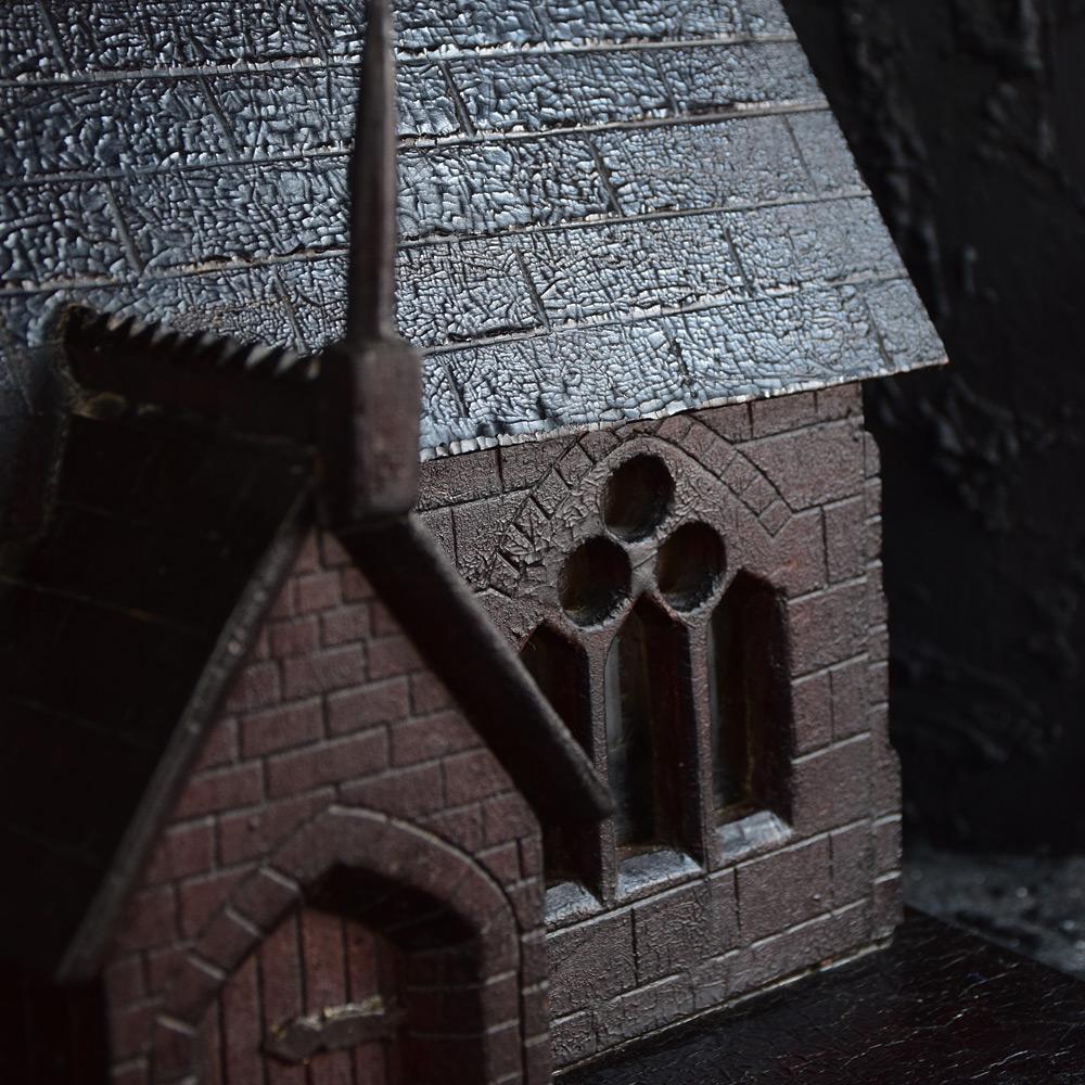 Pine Early 20th Century Scratch Built Church Model For Sale