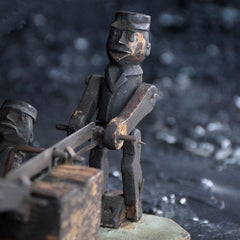 Girandola di arte popolare inglese dei primi del Novecento costruita con il graffio