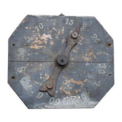 Antique Early 20th Century Scratch-Built Pine and Metal English Fairground Gaming Wheel