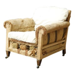 Early 20th century scroll arm country house armchair