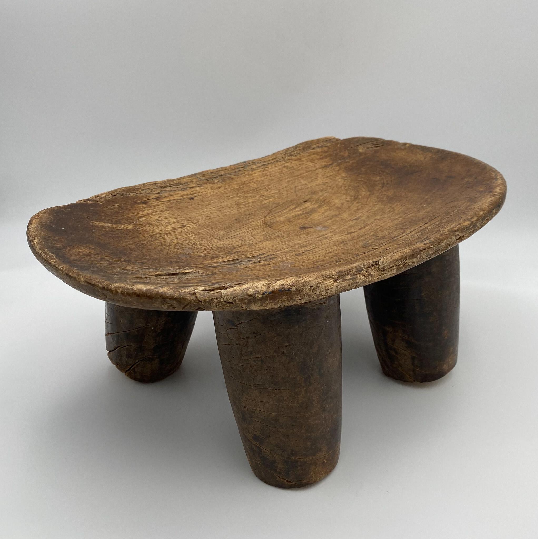 Early 20th Century Sculptural Hand Carved African Senufo Stool. 
